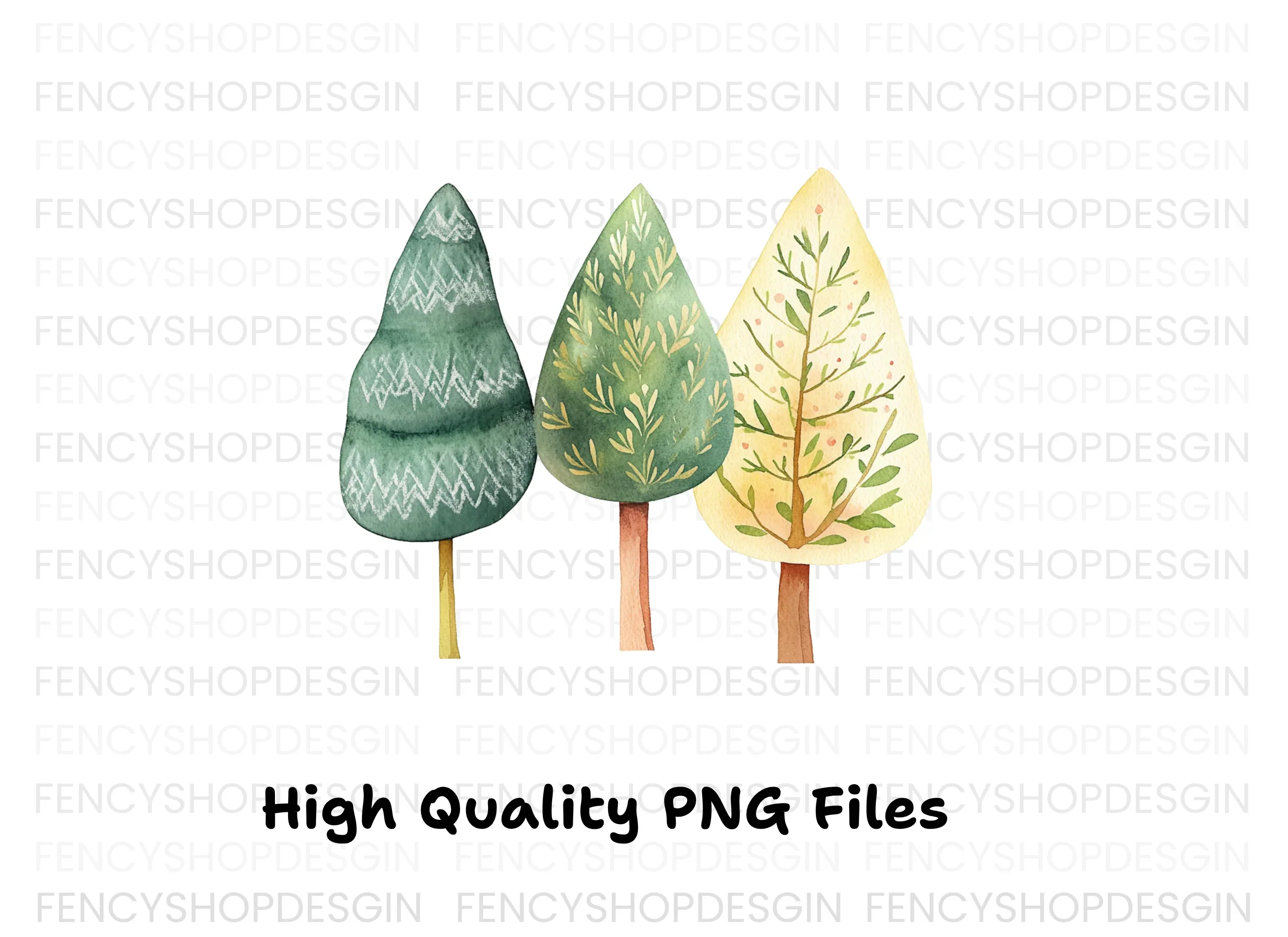 Decorative Tree Clipart Bundle - Image 3