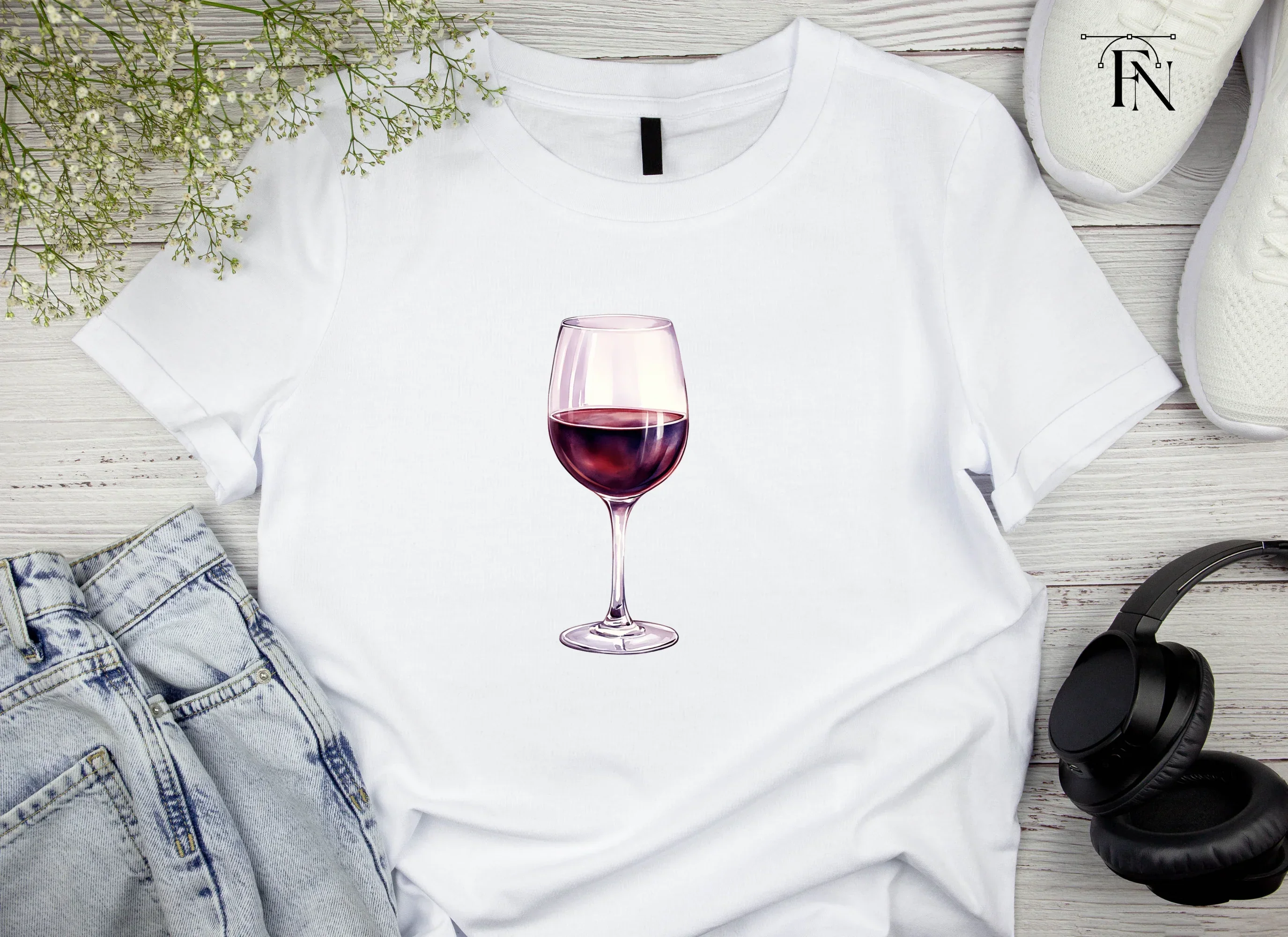 Deep Red Wine Glasses Clipart Bundle - Image 5