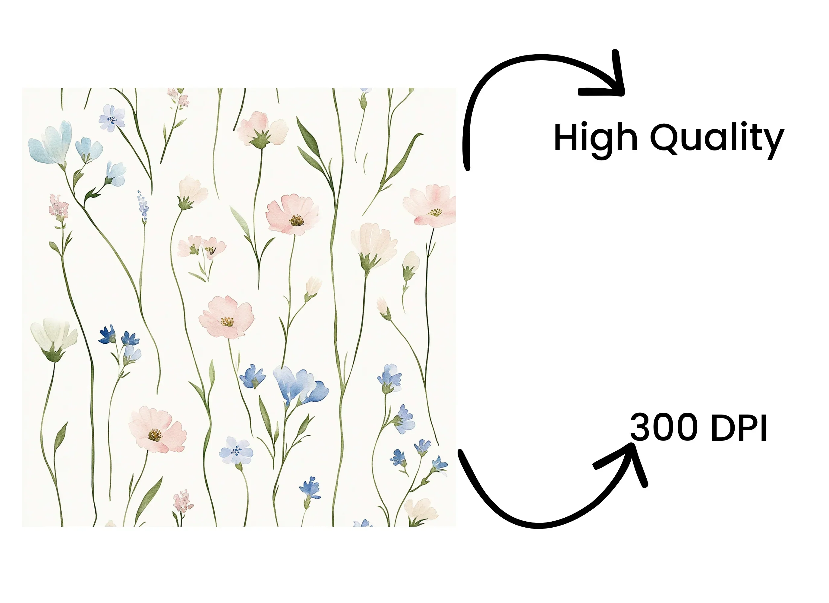 Delicate Wildflower Meadow Clipart Bundle - Image 4