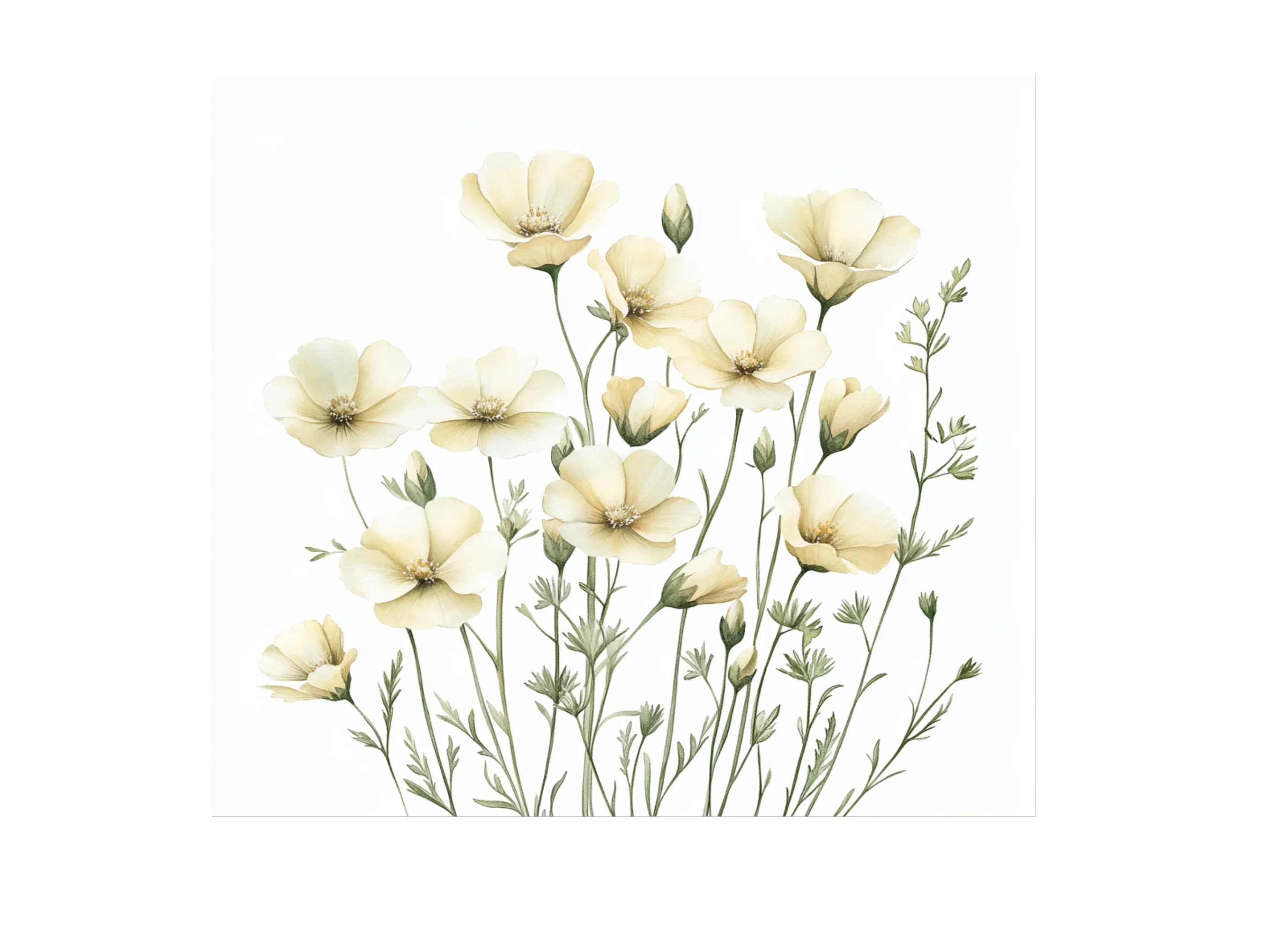 Delicate Yellow Wildflower Clipart Bundle - Image 3