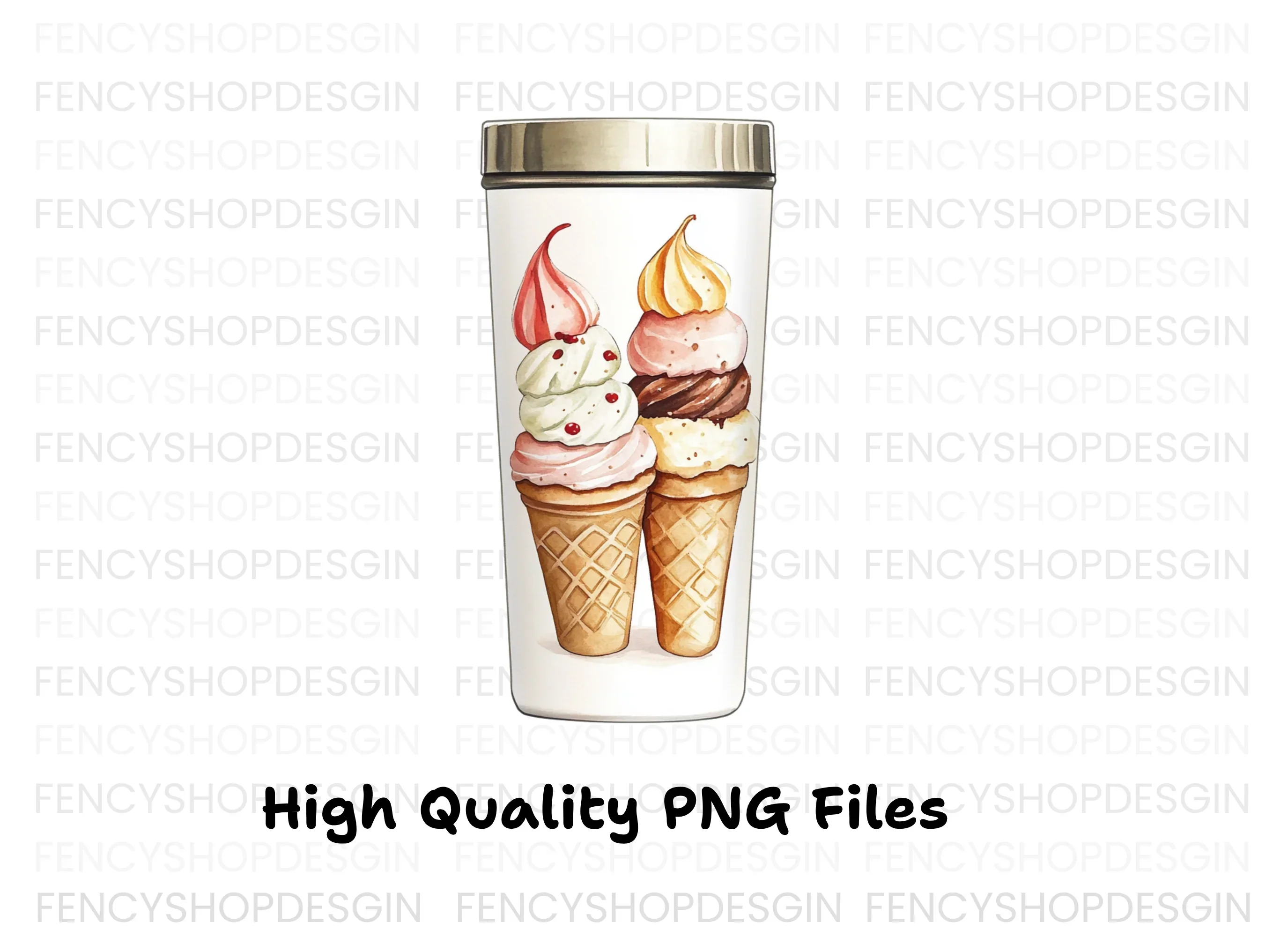 Delicious Ice Cream Cones Clipart Bundle - Image 4