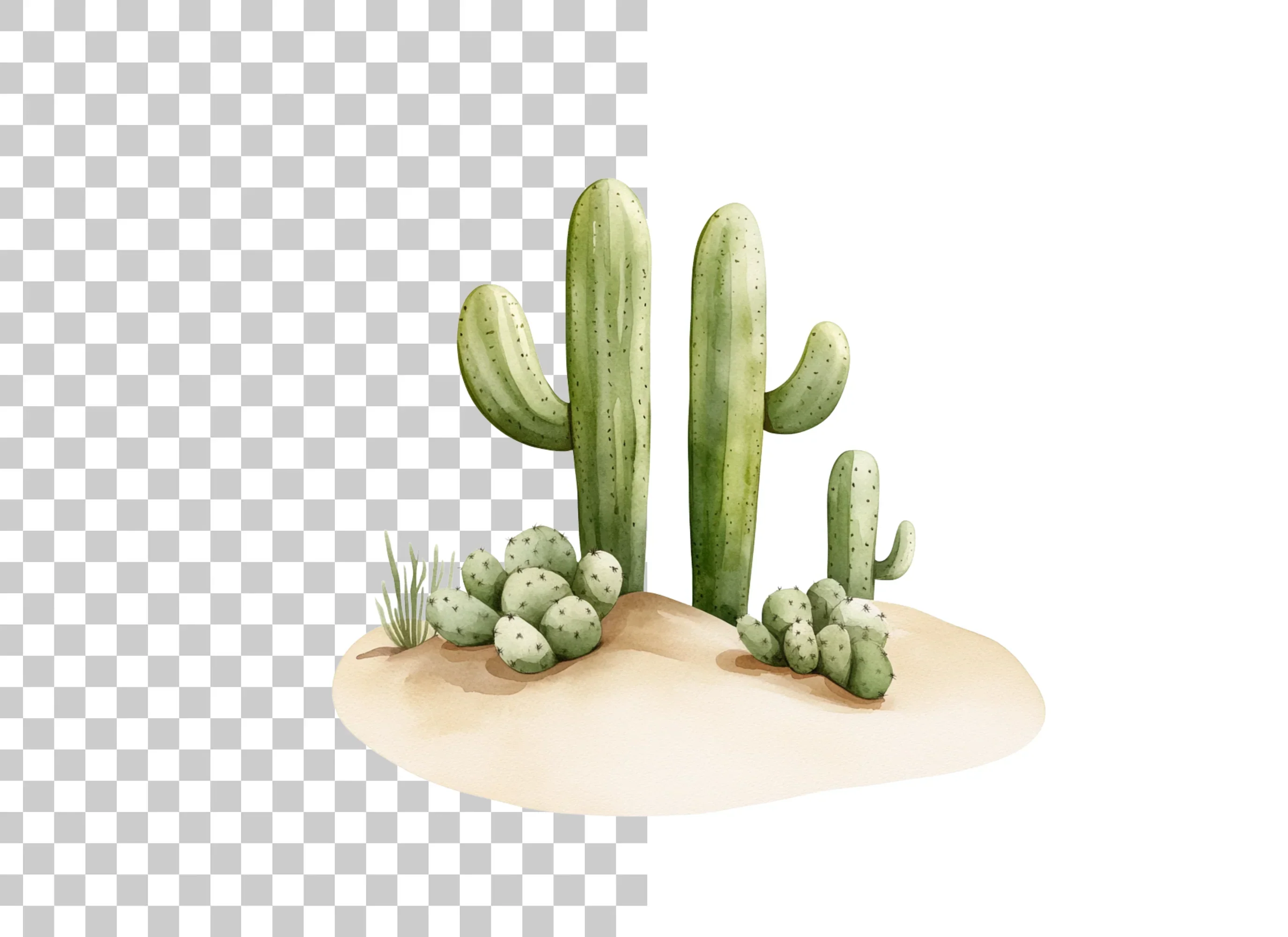 Desert Cactus Clipart Bundle - Image 2
