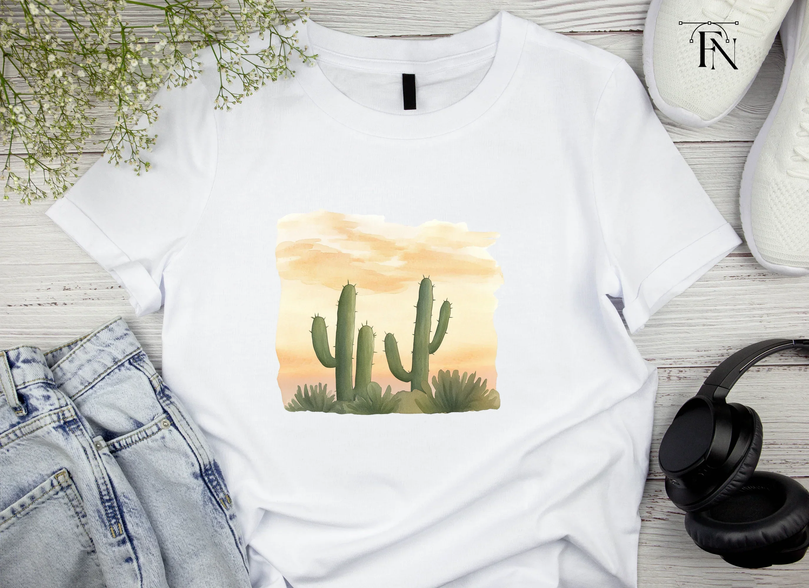 Desert Cactus Sunset Clipart Bundle - Image 6
