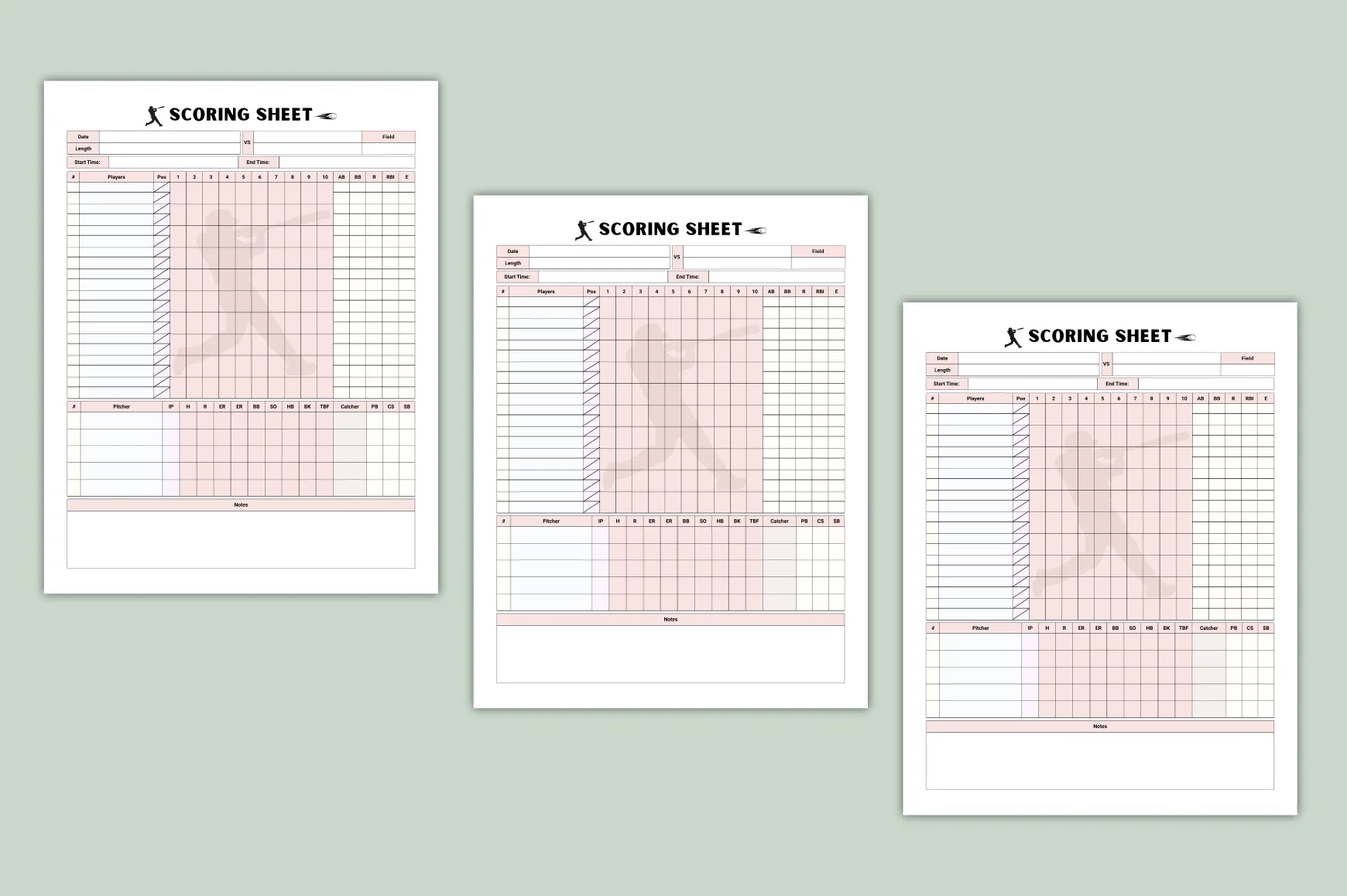 Diamond Stats Baseball Scoring Journal - Image 2