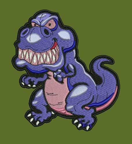 Dino Embroidery Design