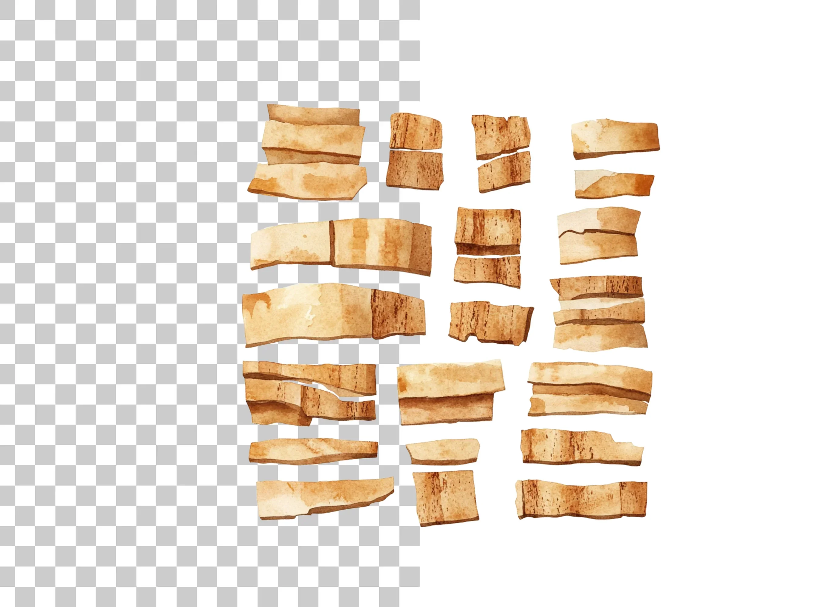 Distressed Wood Strips Clipart Bundle - Image 3