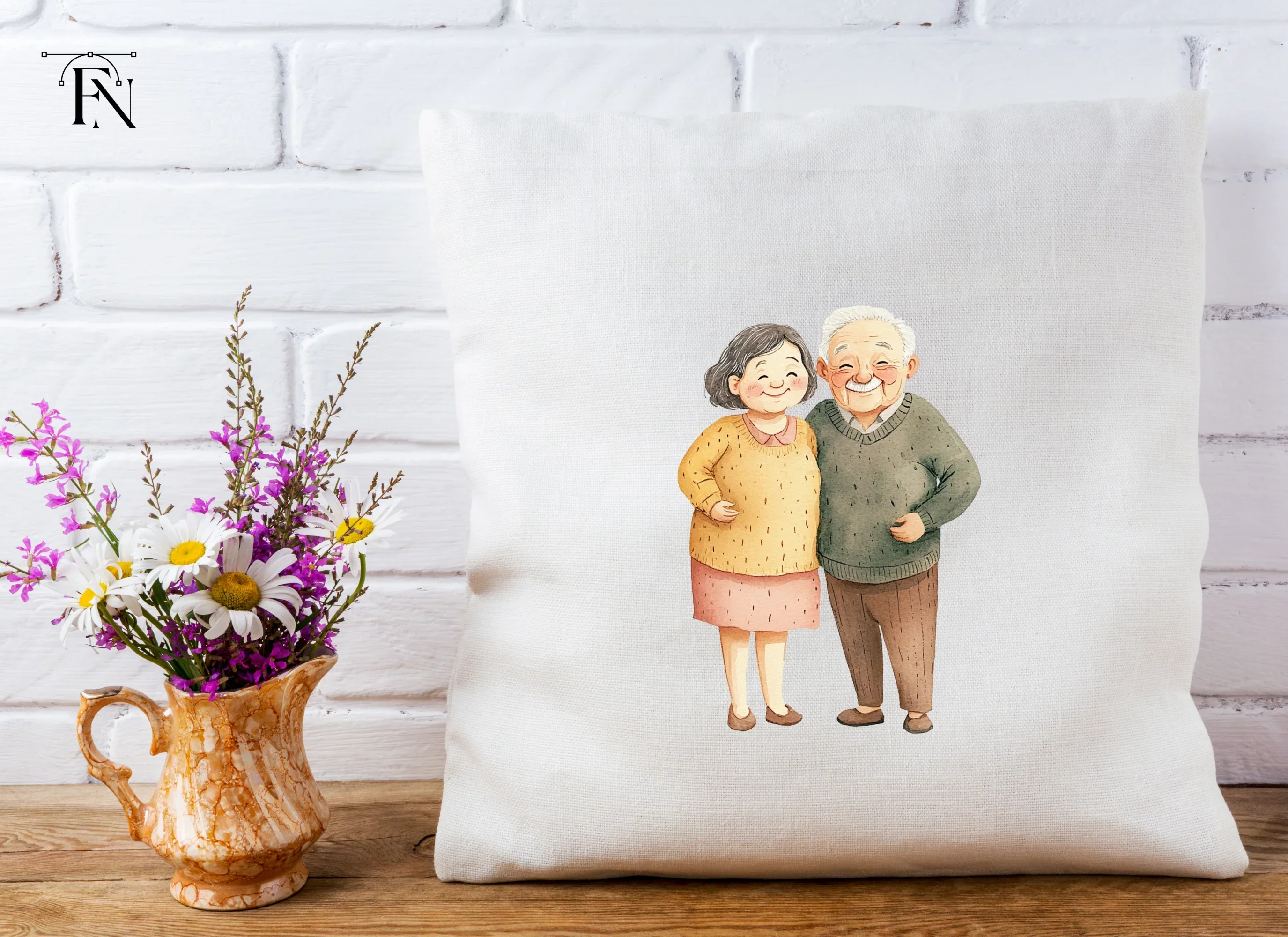 Diverse Elderly Couples Clipart Bundle - Image 5