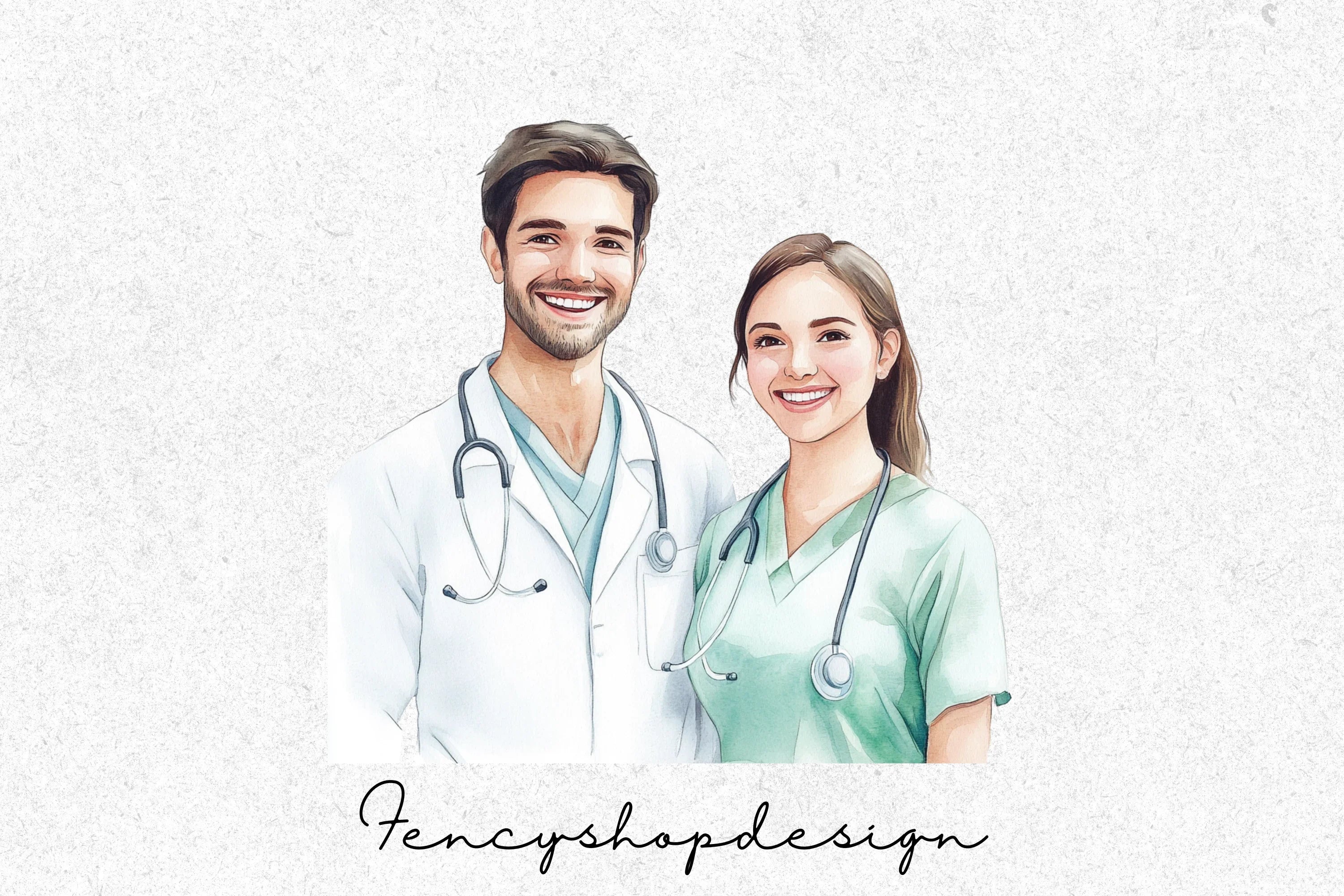 Diverse Medical Staff Clipart Bundle - Image 6
