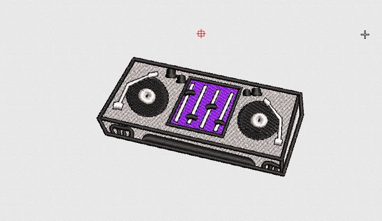 DJ Embroidery Design