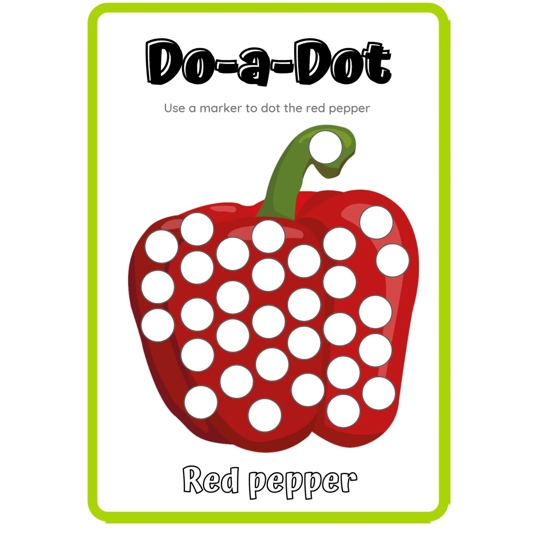 Do a Dot Fruits Vegetables Letters Worksheets - Image 4