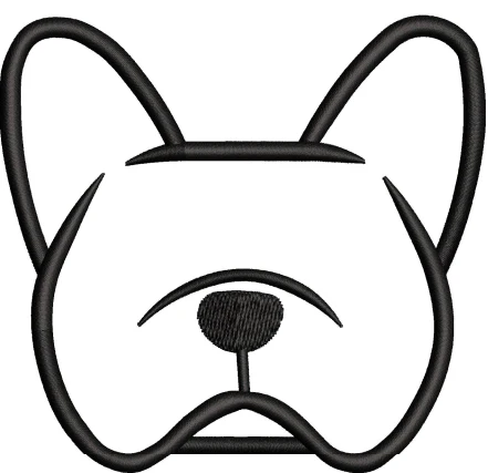 Dog Face Embroidery Design