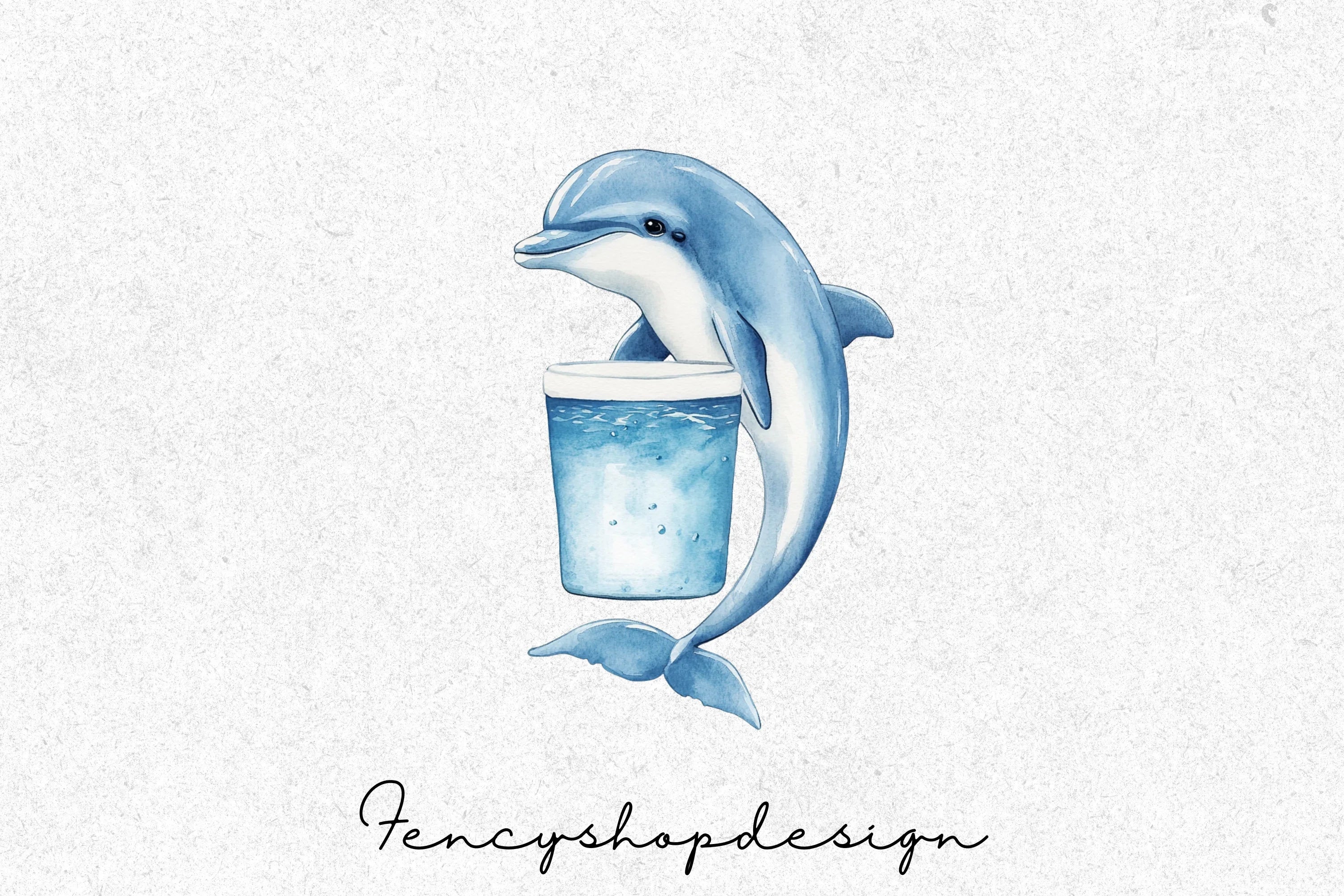 Dolphin Tumbler Clipart Bundle - Image 7