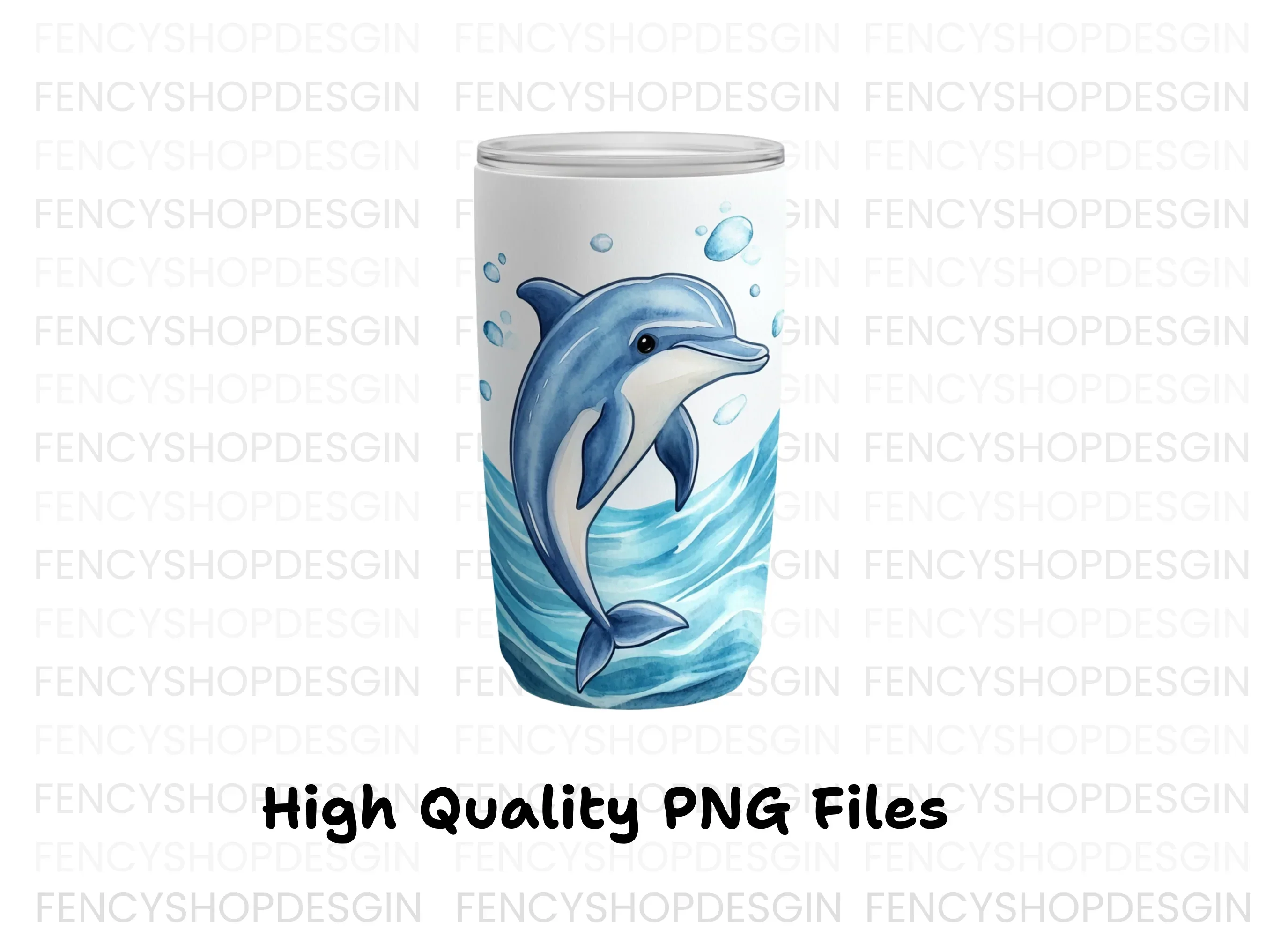 Dolphin Tumbler Clipart Bundle - Image 2