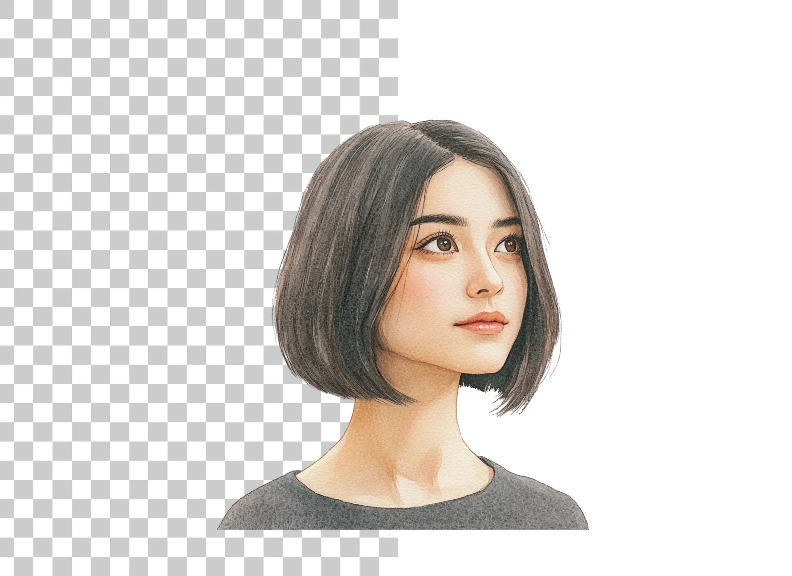Dreamy Bob Hairstyle Girl Clipart Bundle - Image 2