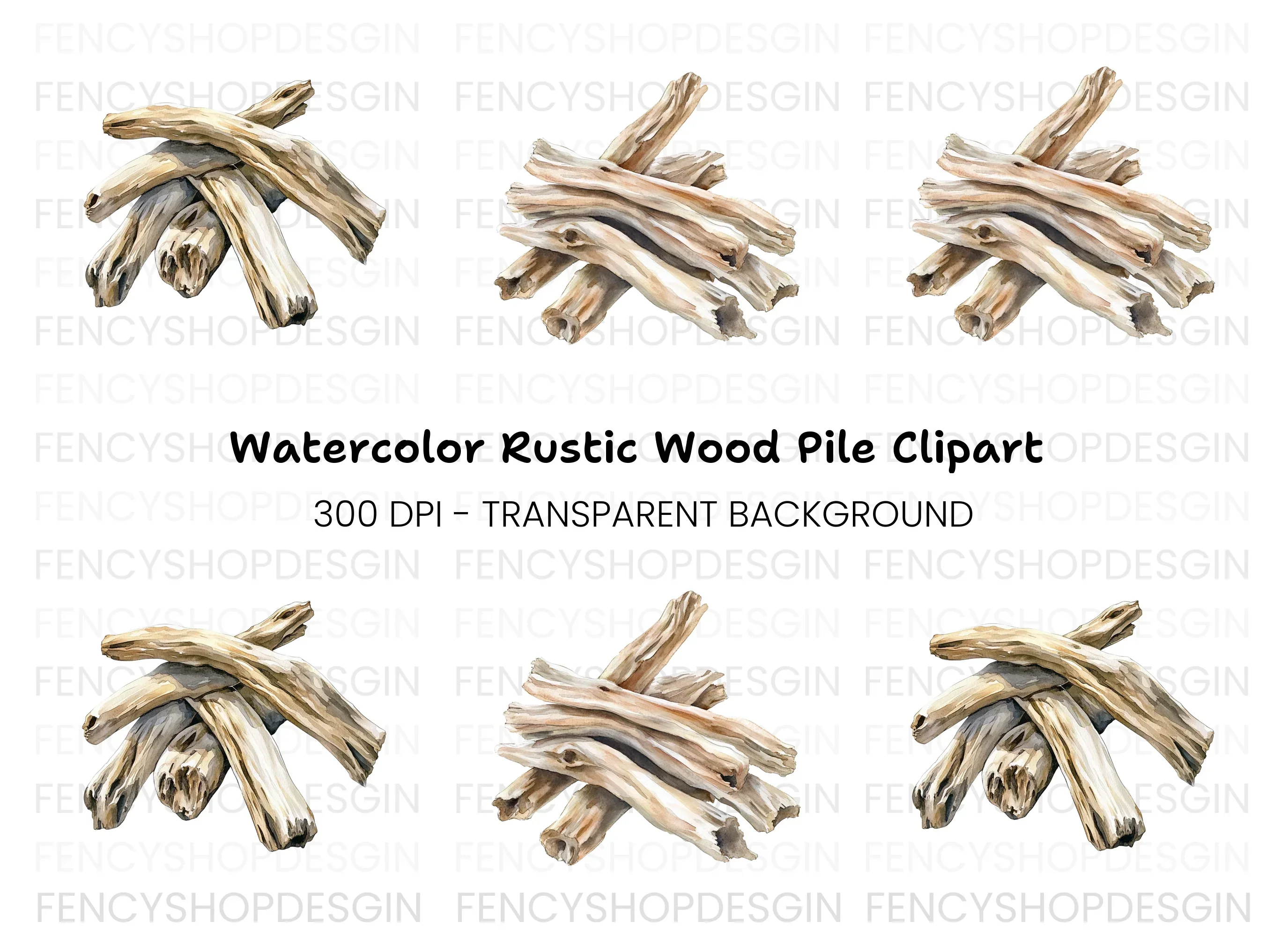 Driftwood Clipart Bundle