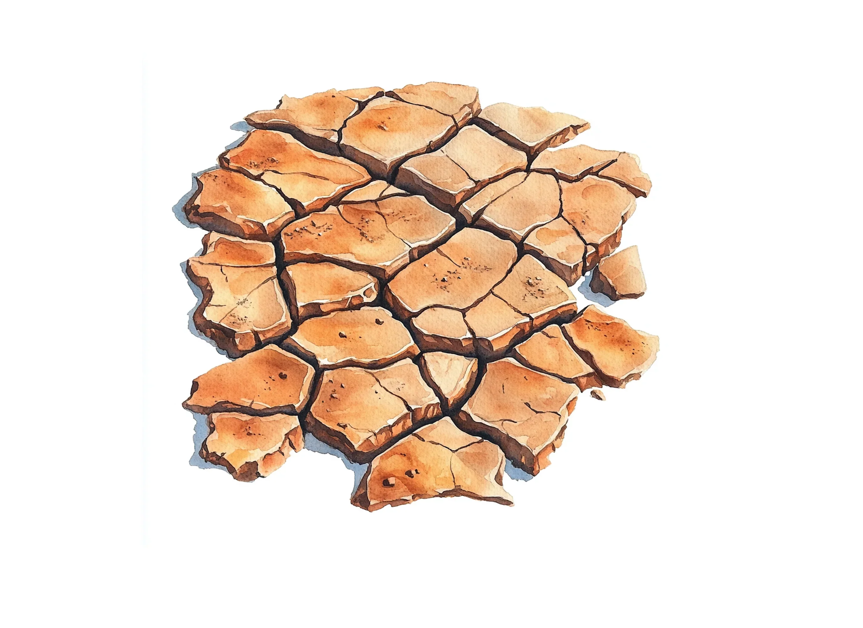Dry Cracked Earth Clipart Bundle - Image 2
