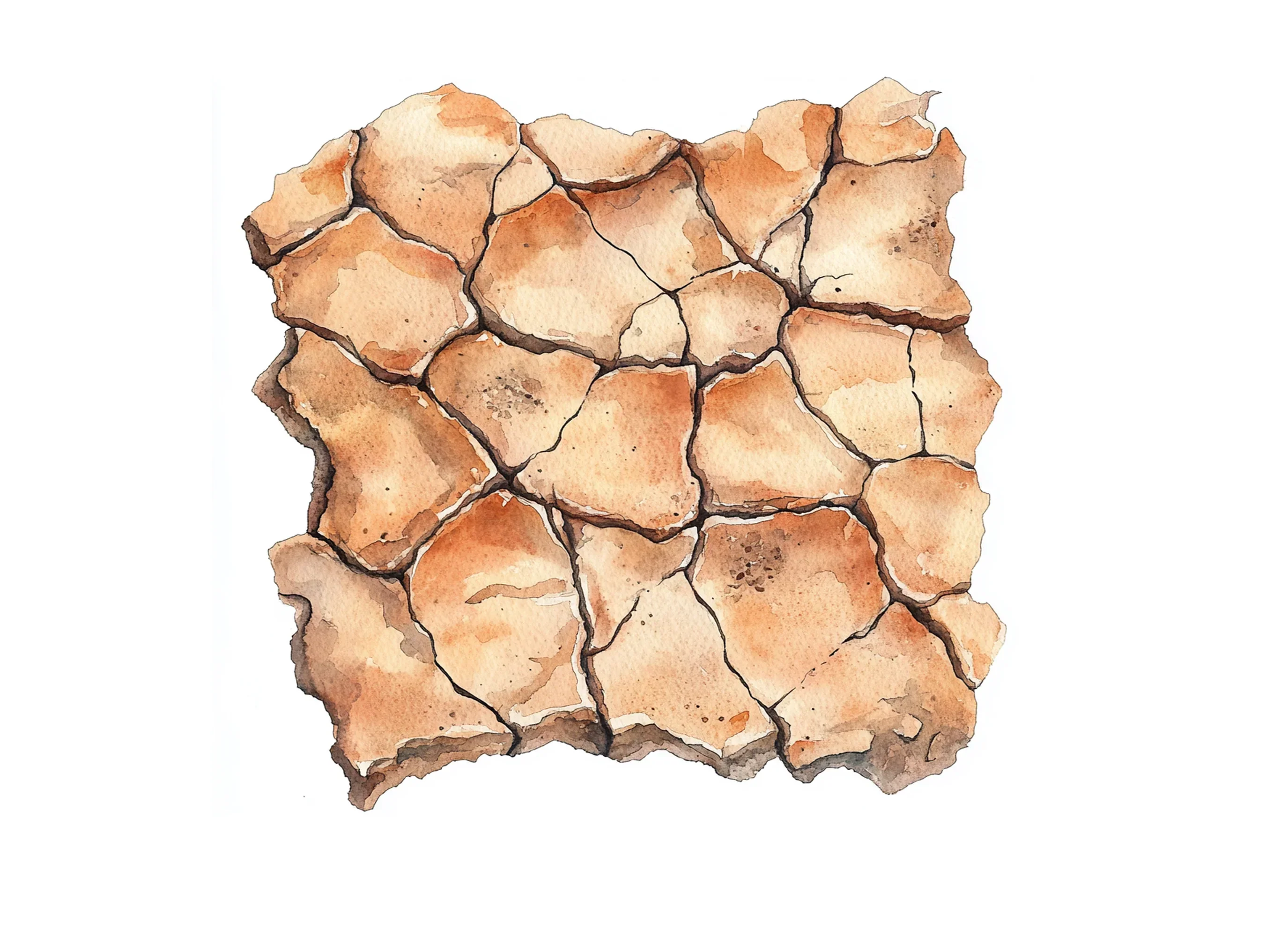 Dry Cracked Earth Clipart Bundle - Image 3
