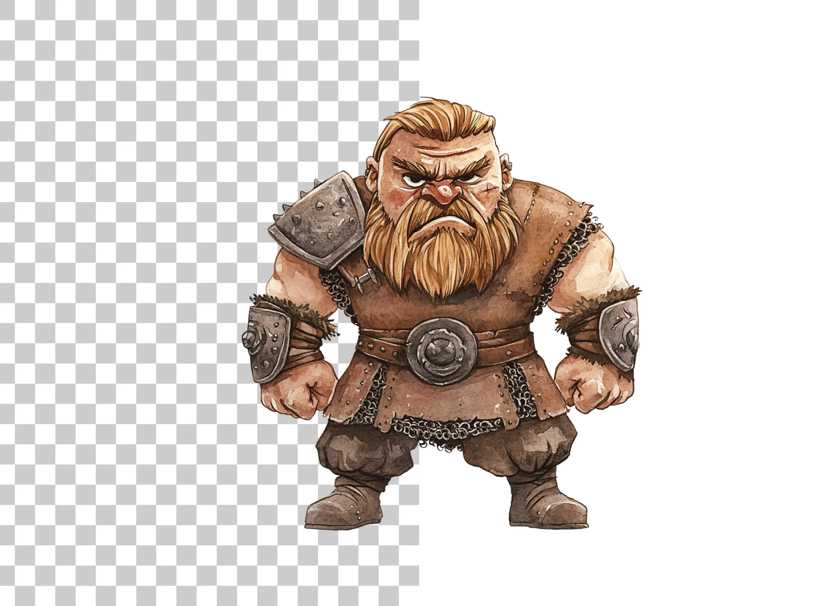 Dwarf Warrior Fantasy Characters Clipart Bundle - Image 6