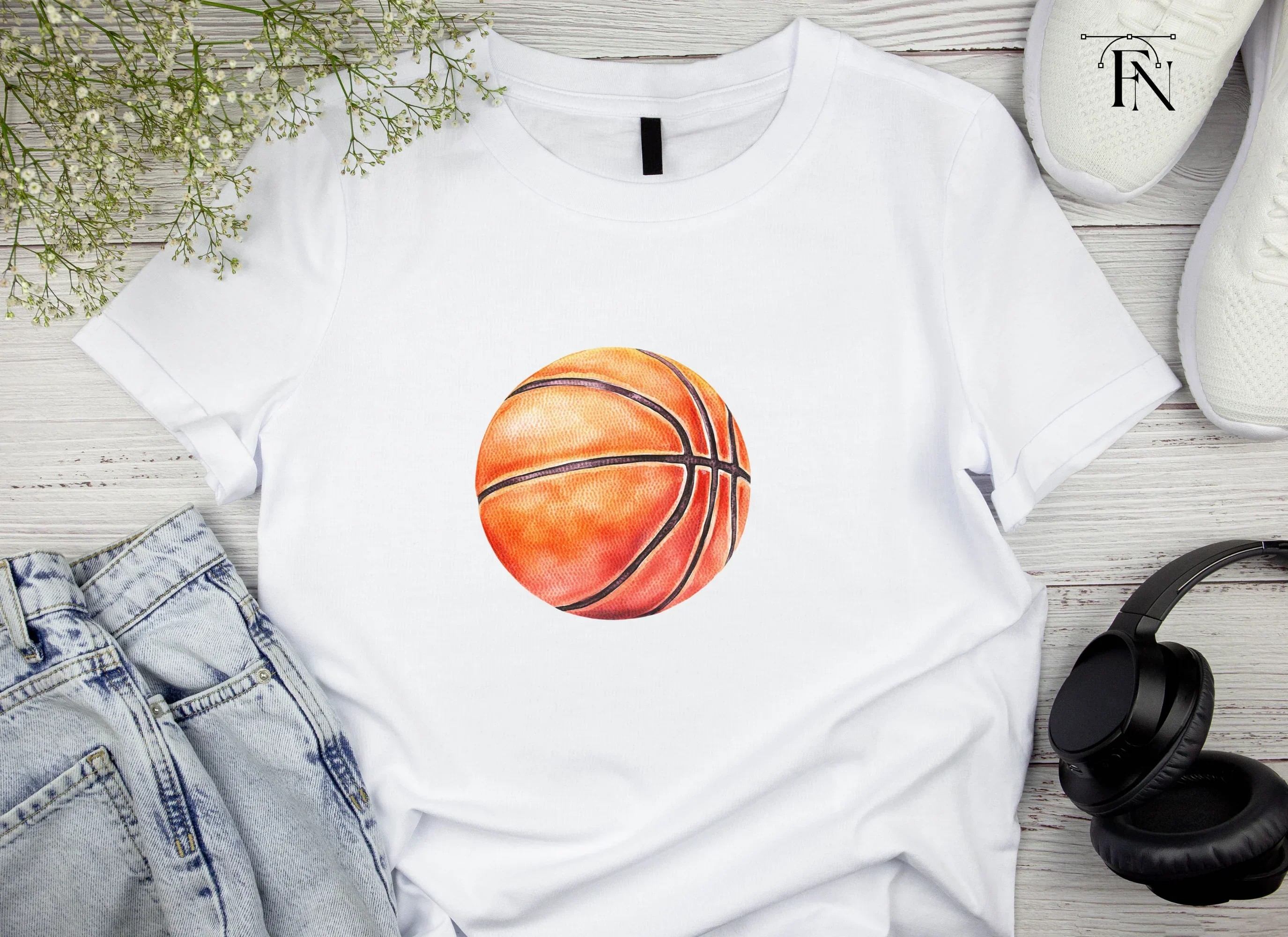 Dynamic Basketball Elements Clipart Bundle - Image 5