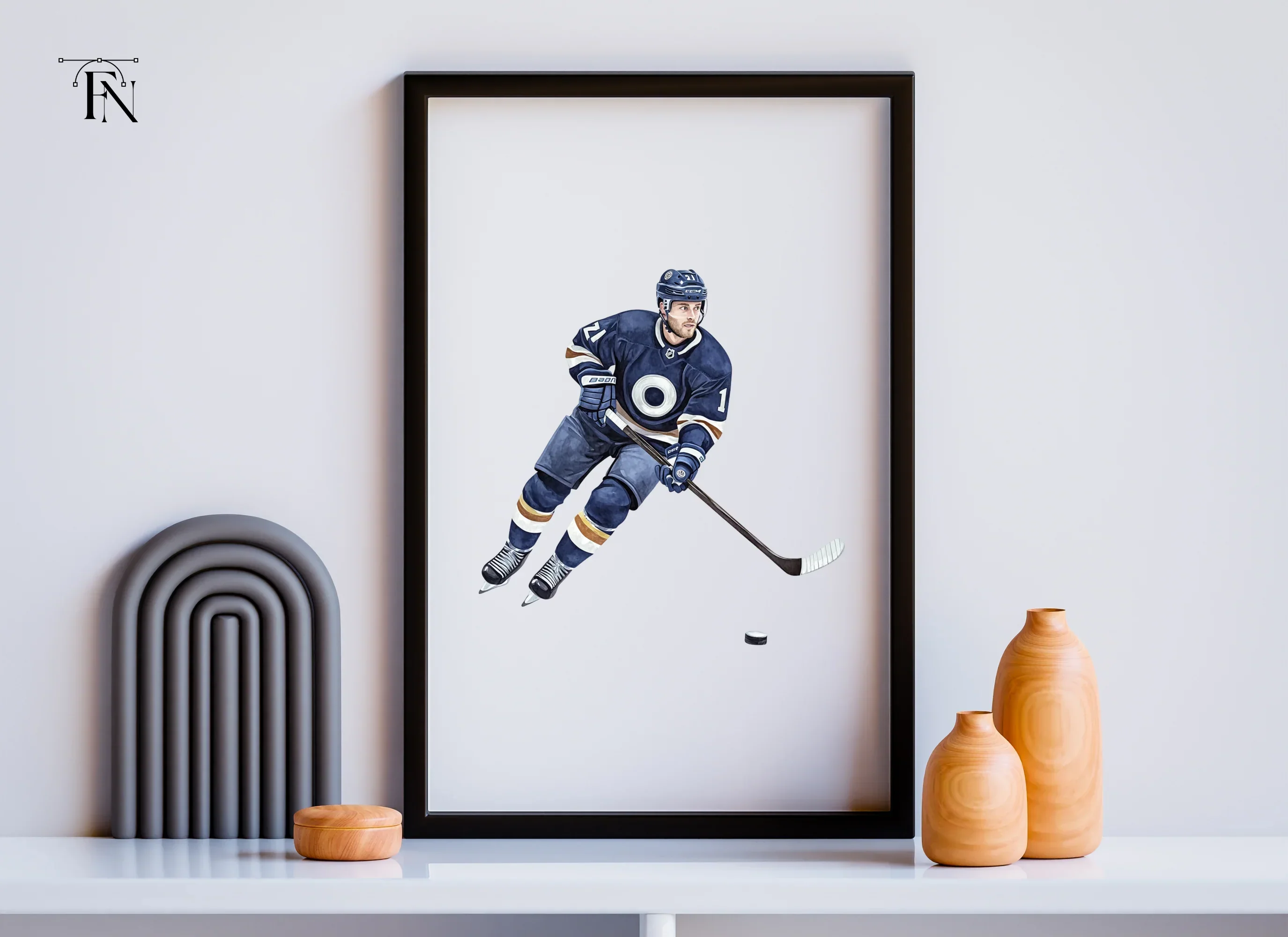 Dynamic Blue Hockey Players Clipart Bundle - Image 3