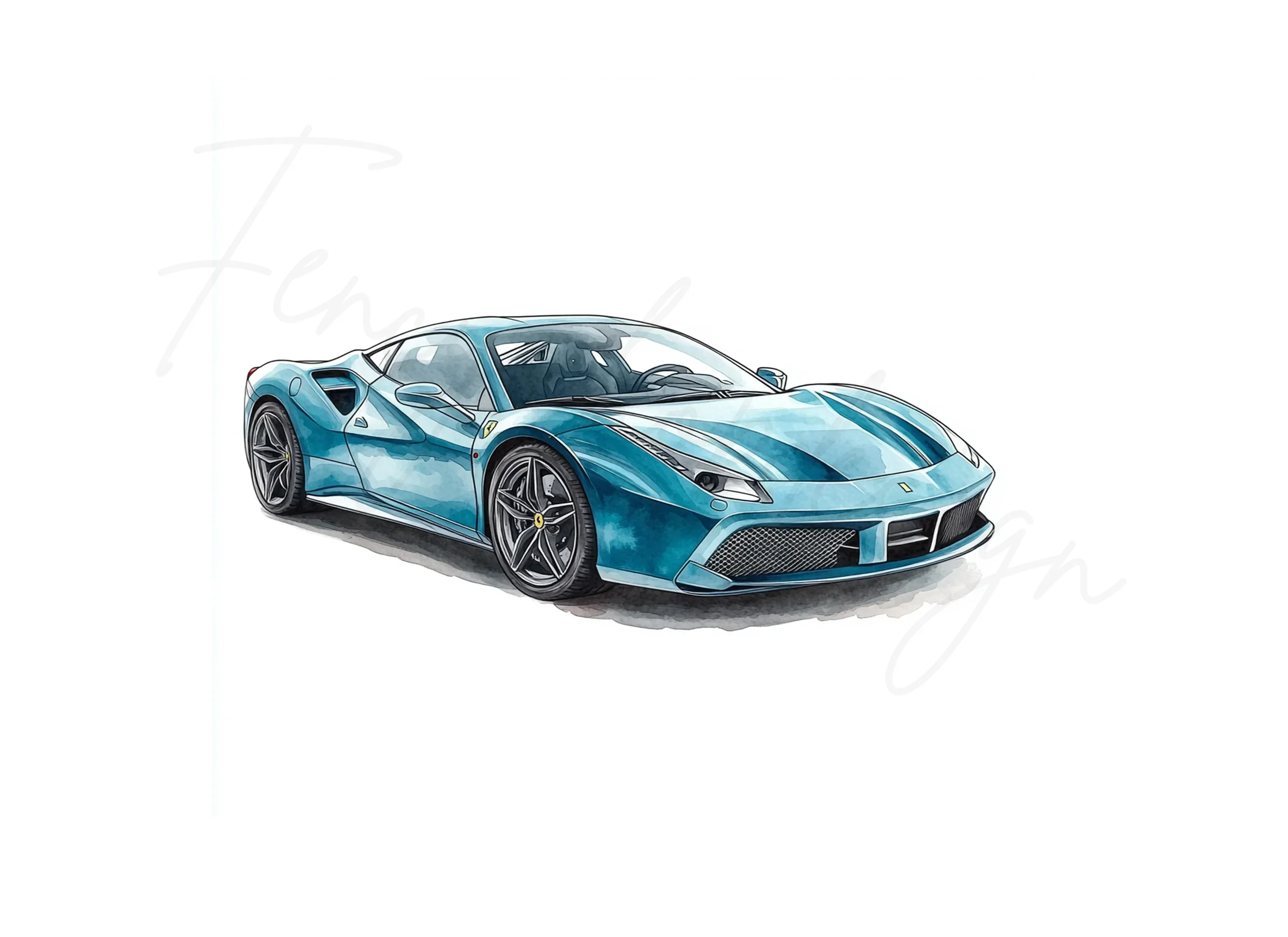 Dynamic Blue Sports Cars Clipart Bundle - Image 2