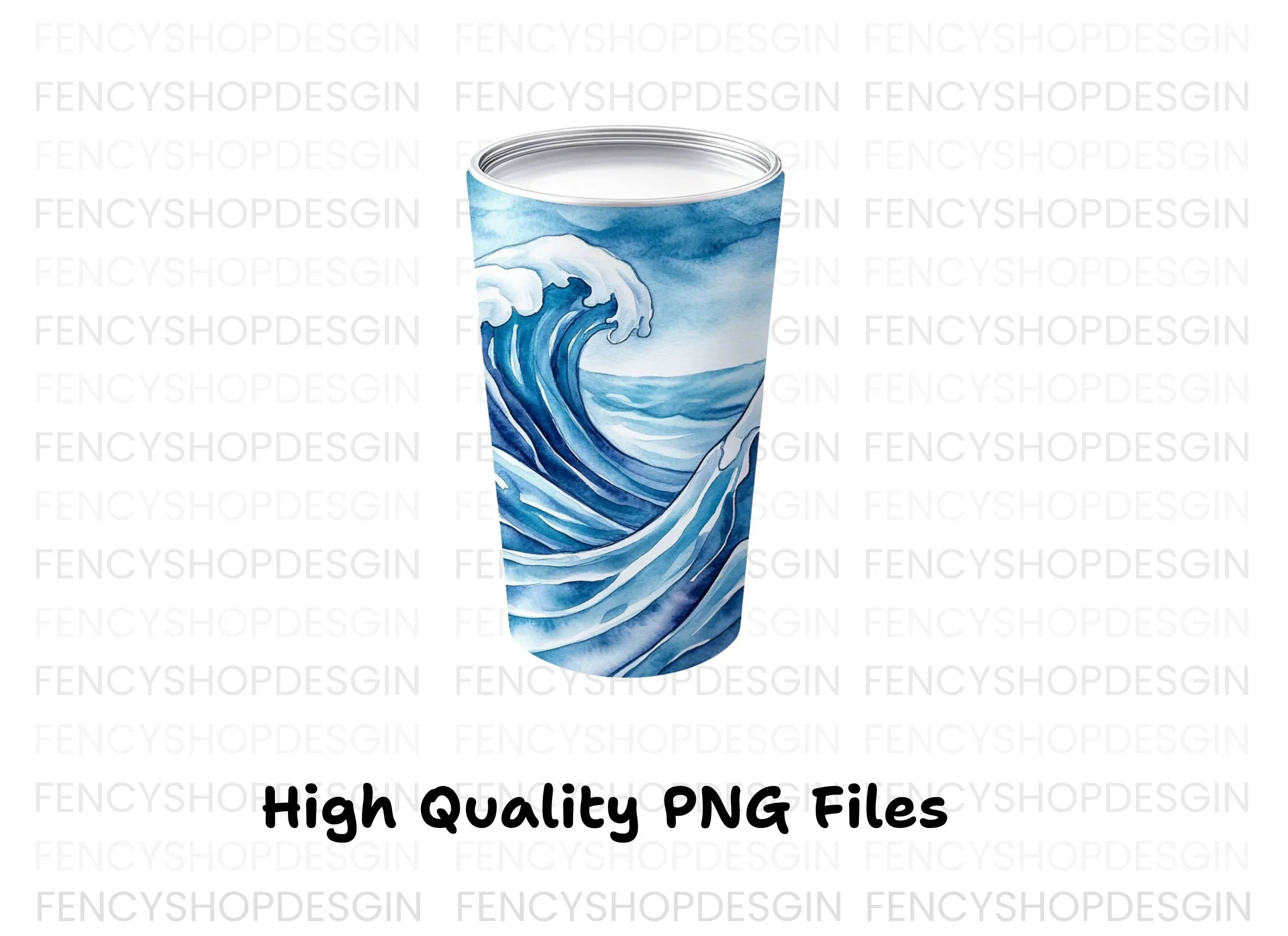 Dynamic Ocean Wave Tumbler Clipart Bundle - Image 3