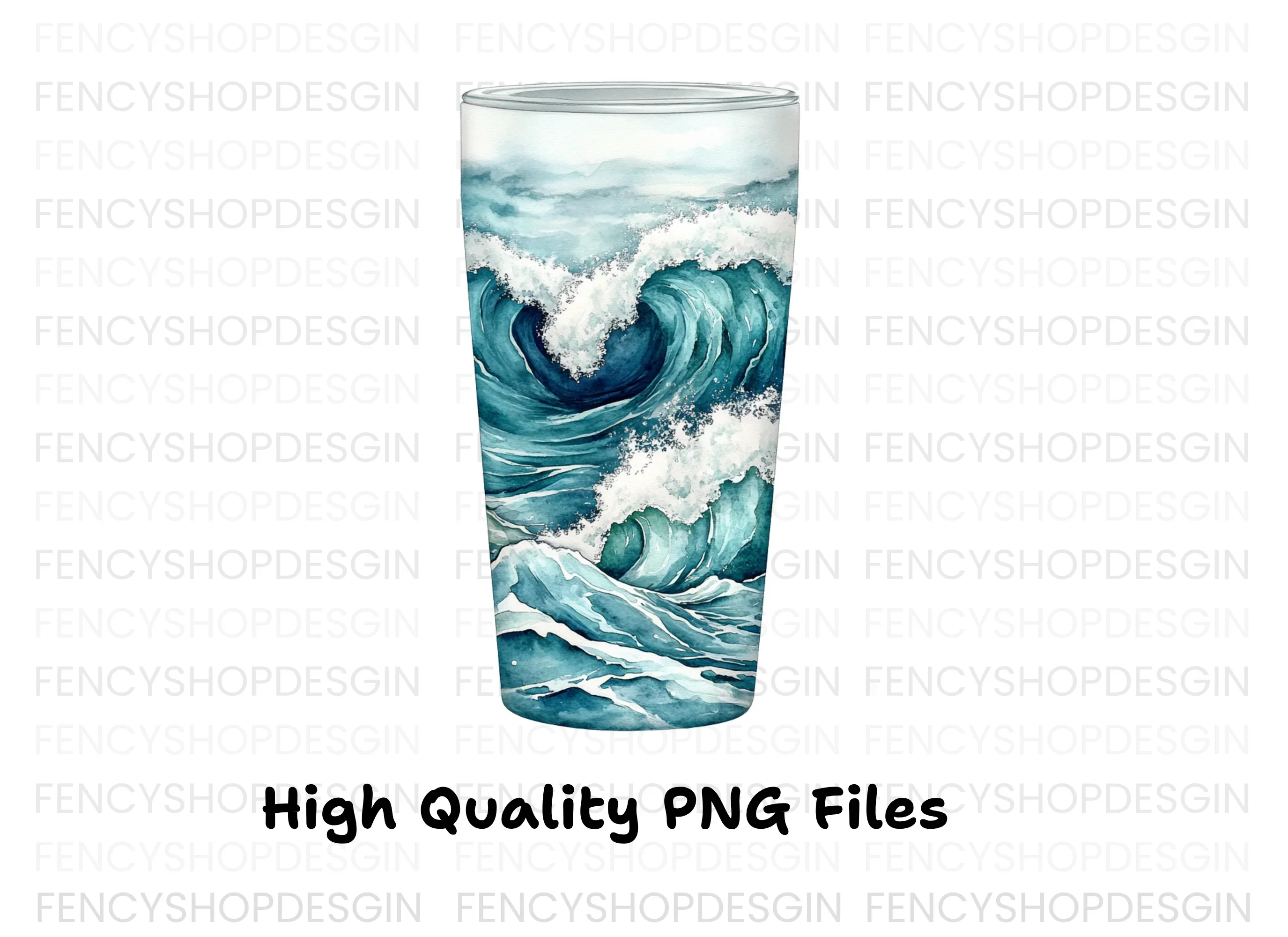 Dynamic Ocean Waves Tumbler Designs Clipart Bundle - Image 3