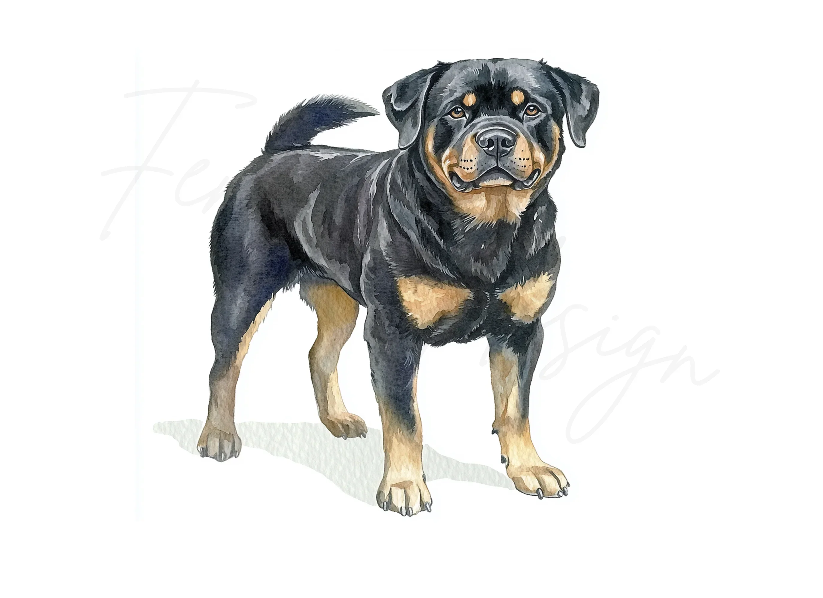 Dynamic Rottweiler Dog Clipart Bundle - Image 2