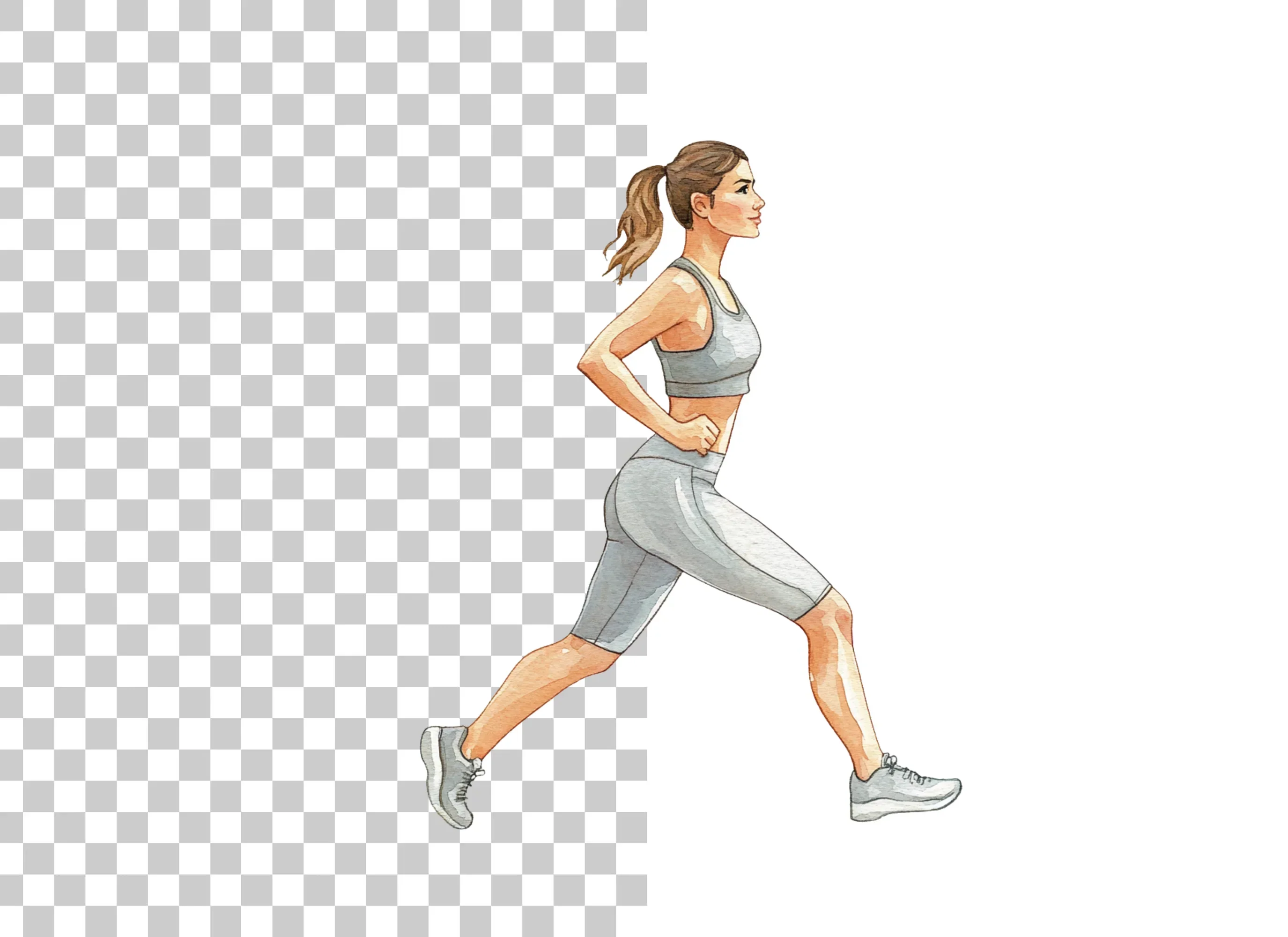 Dynamic Running Women Clipart Bundle - Image 2