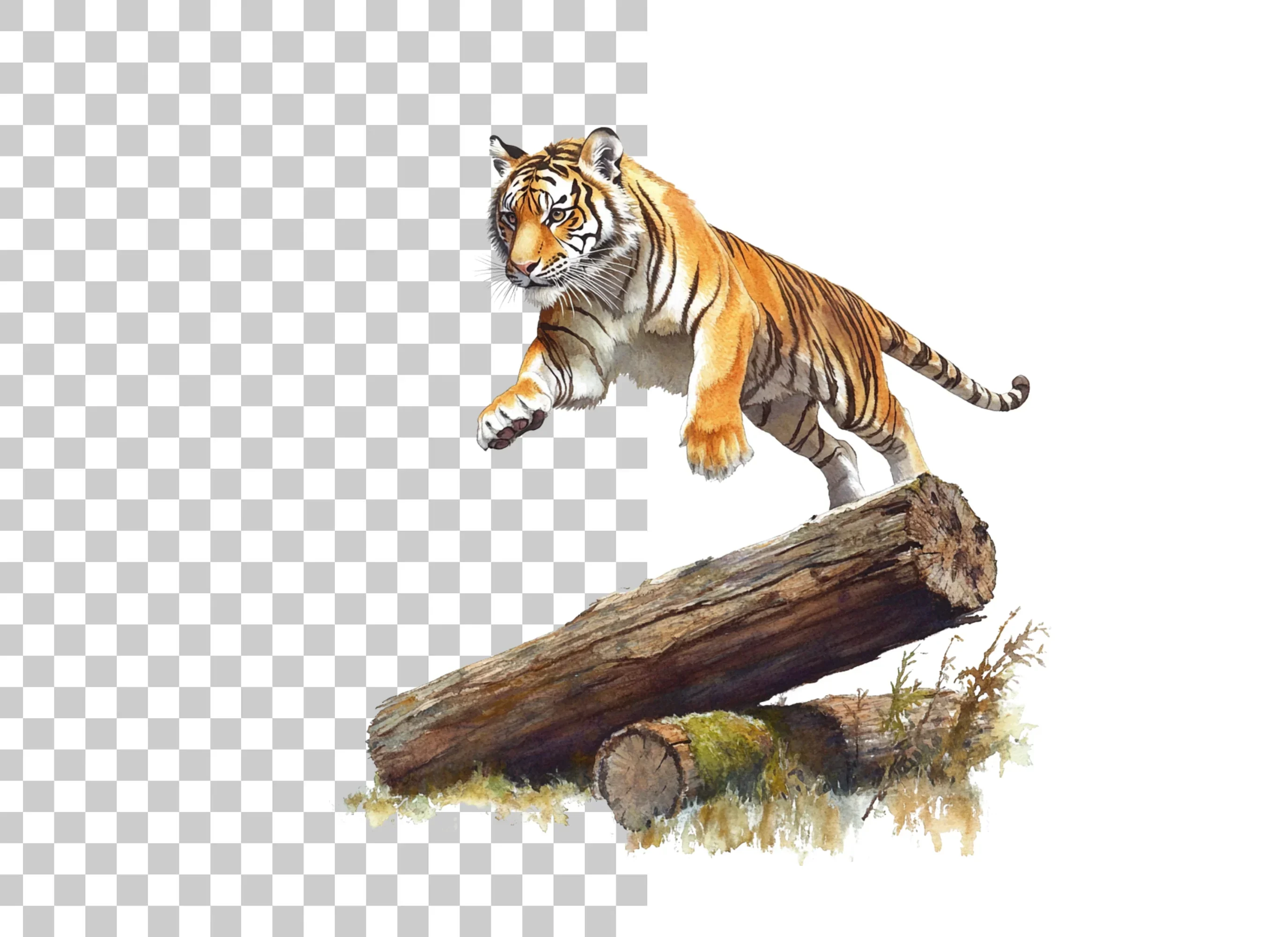Dynamic Tiger Leap Clipart Bundle - Image 2