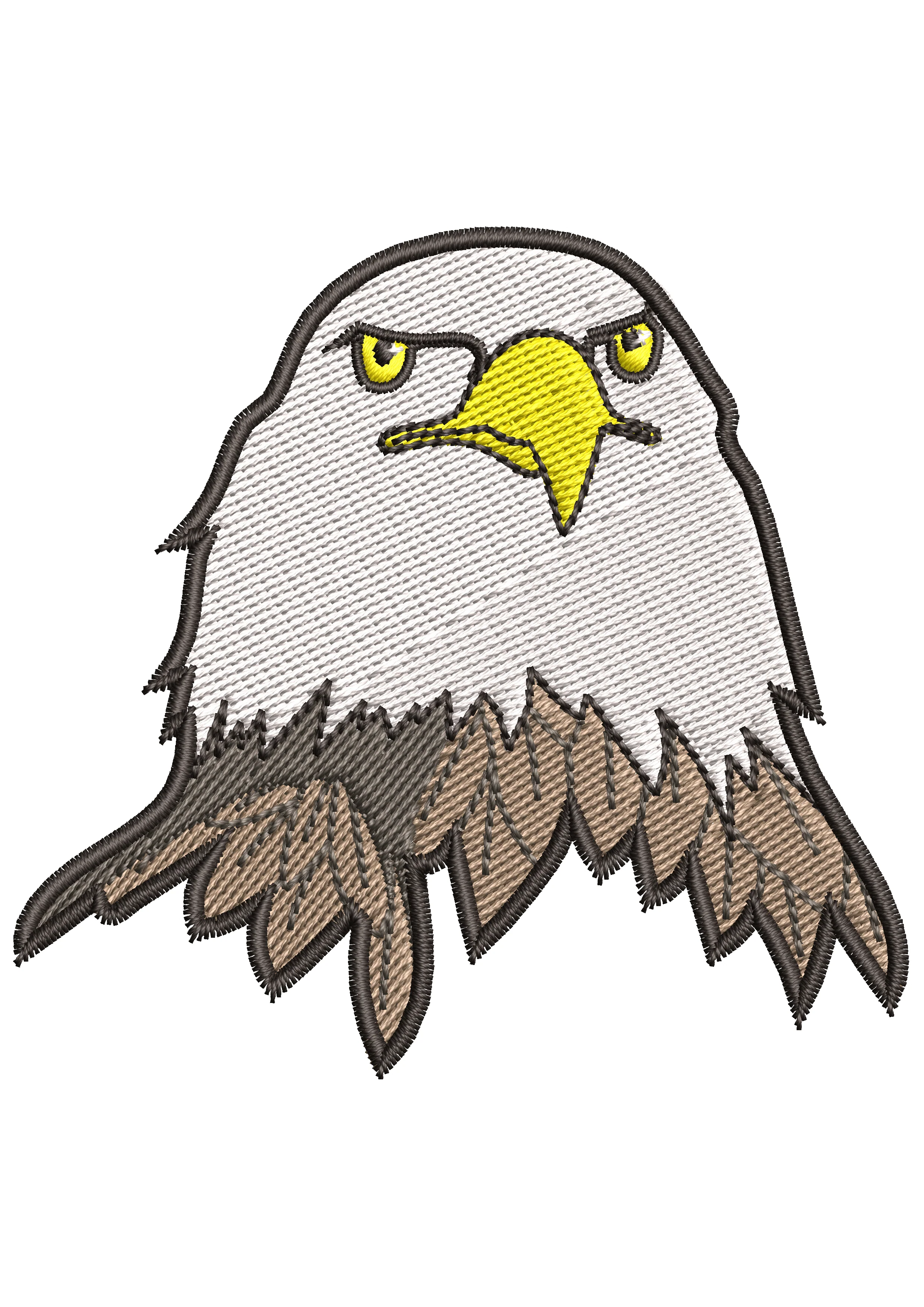 Eagle Head Embroidery Design