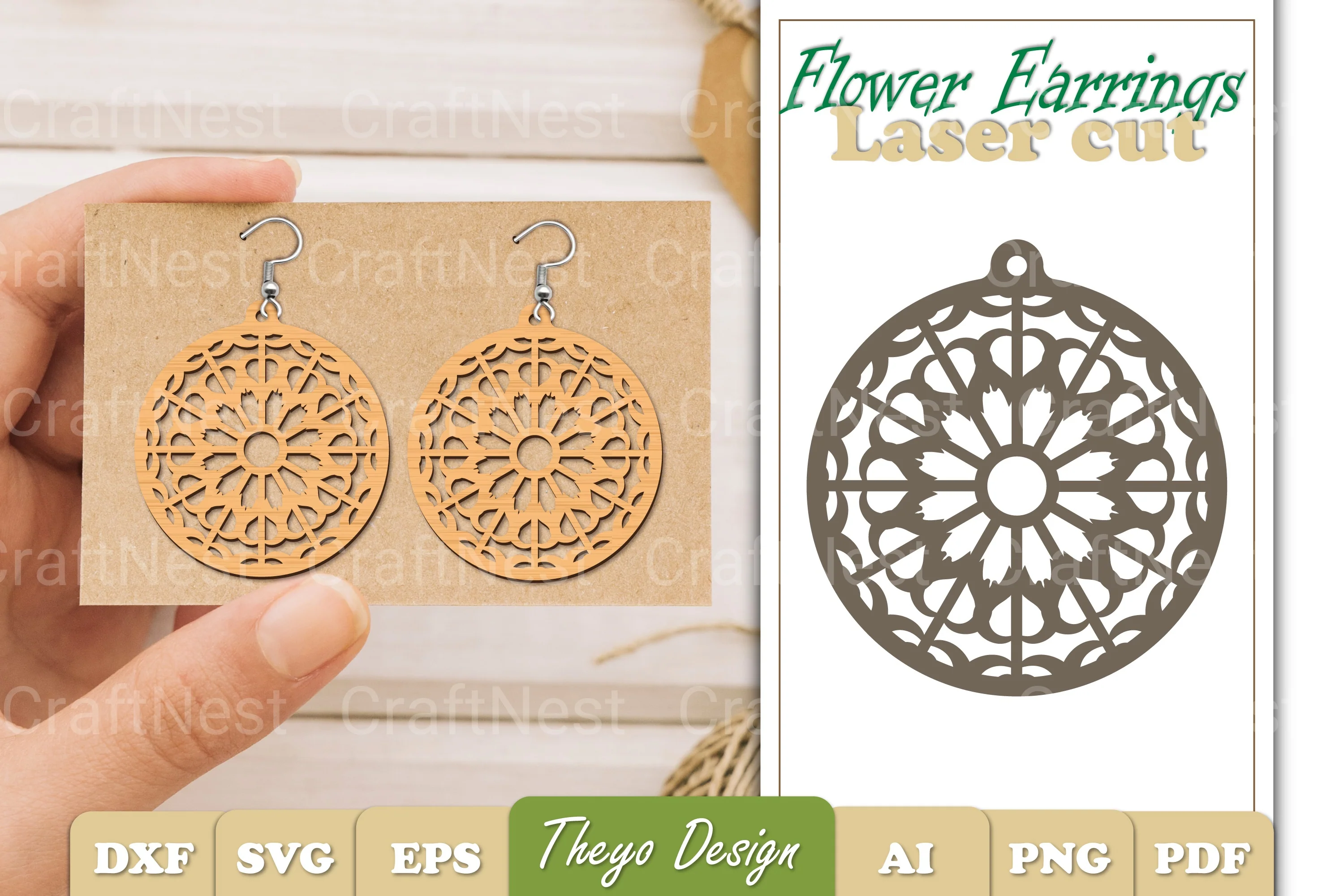 Earrings Flower SVG Bundle
