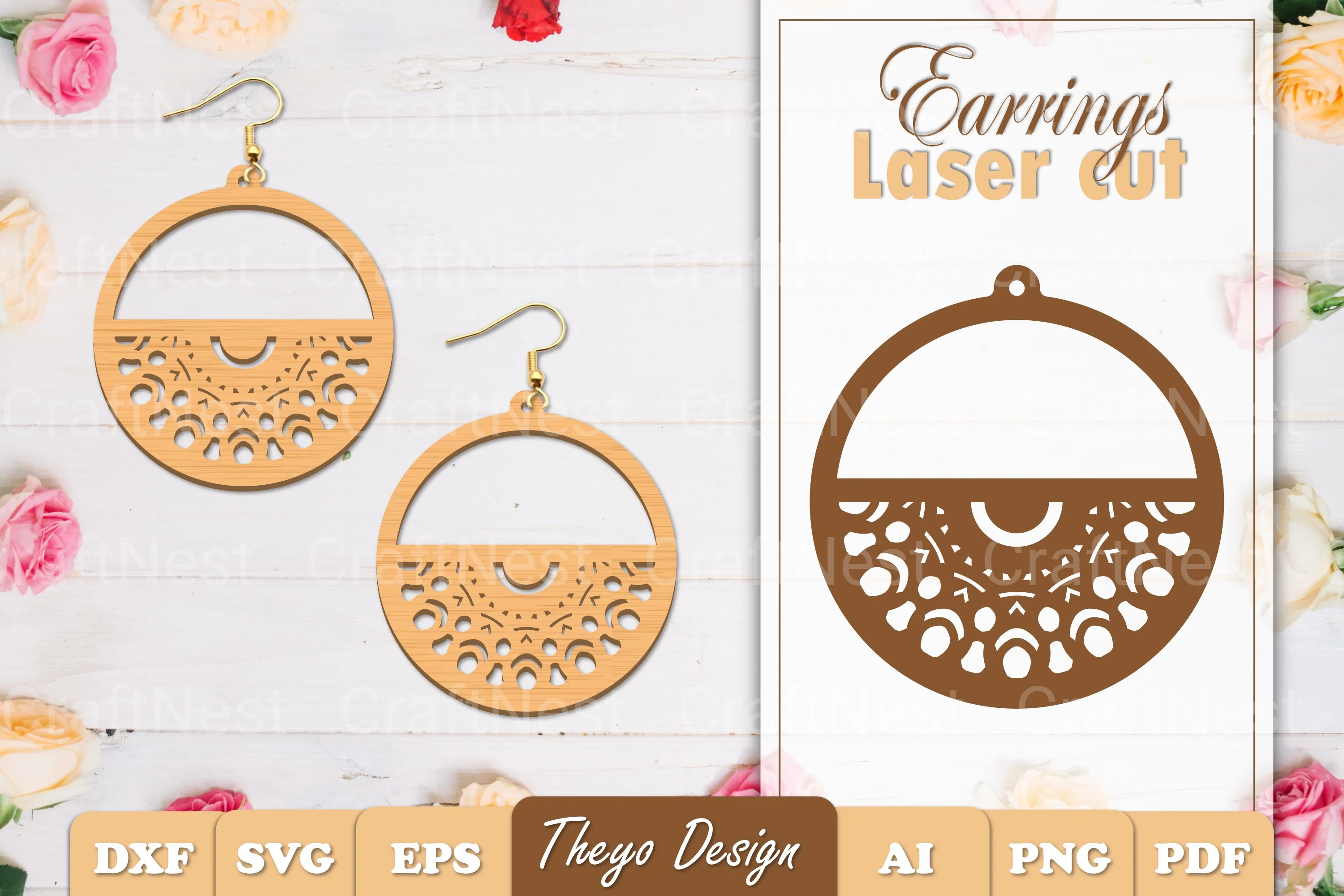 Earrings Mandala SVG Bundle