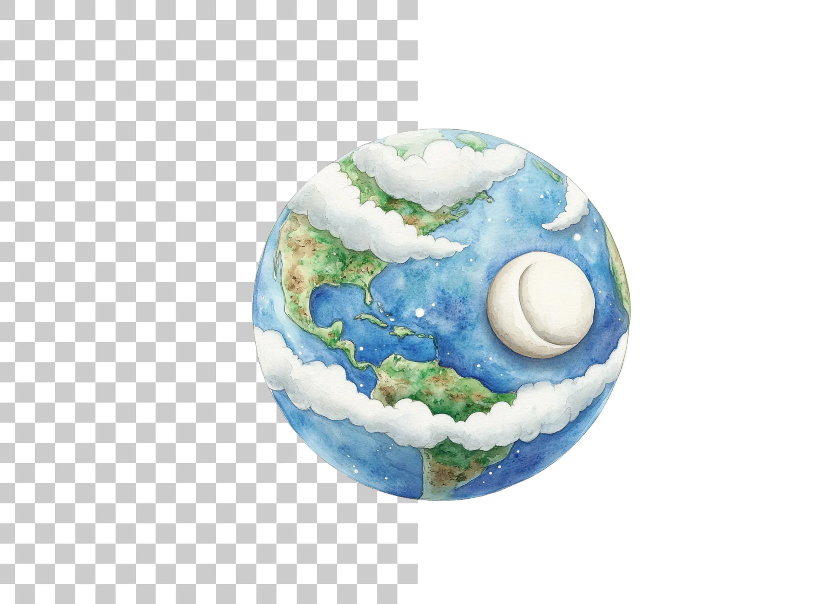 Earth and Moon Clipart Bundle - Image 2