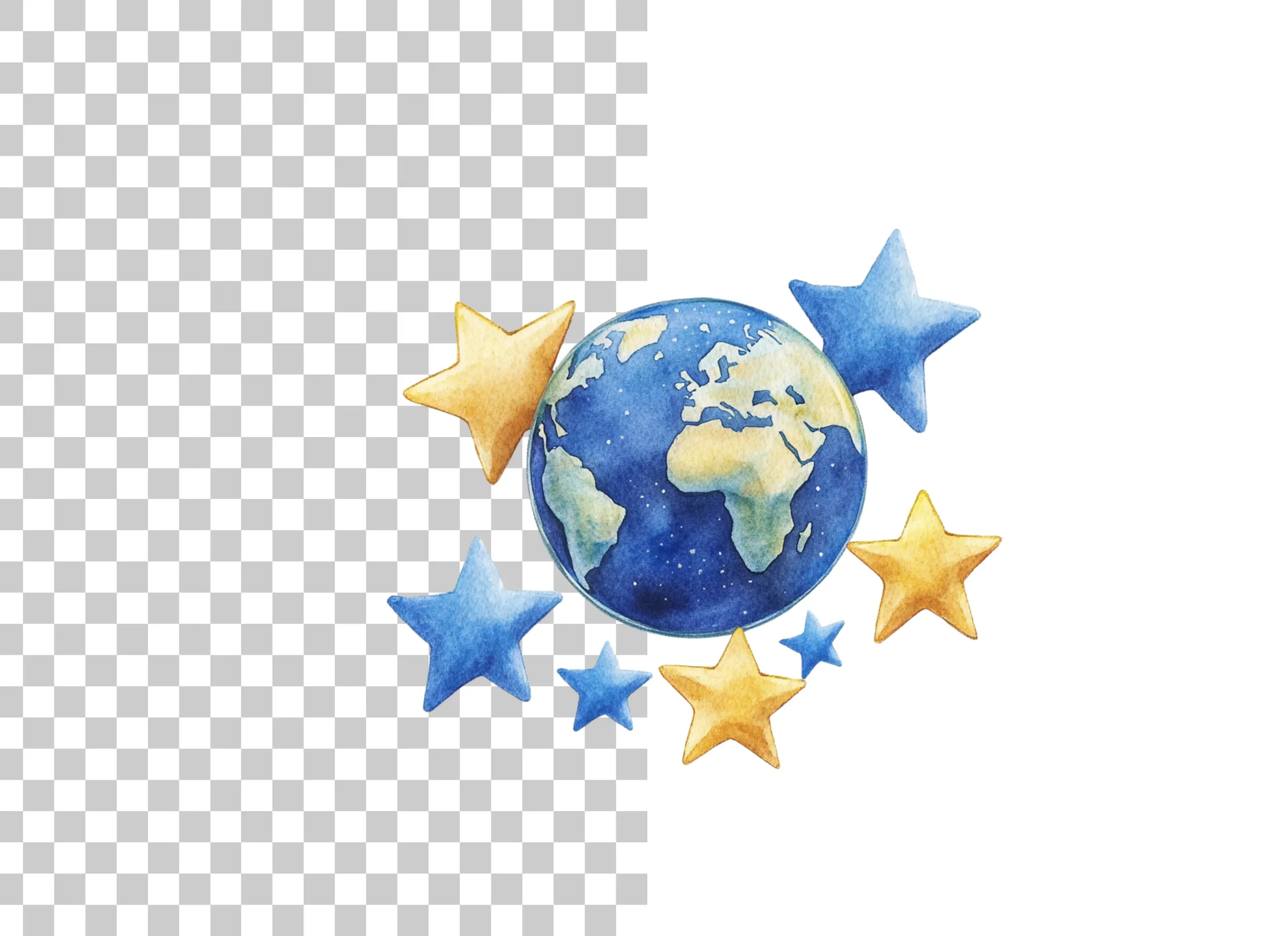 Earth and Stars Clipart Bundle - Image 6