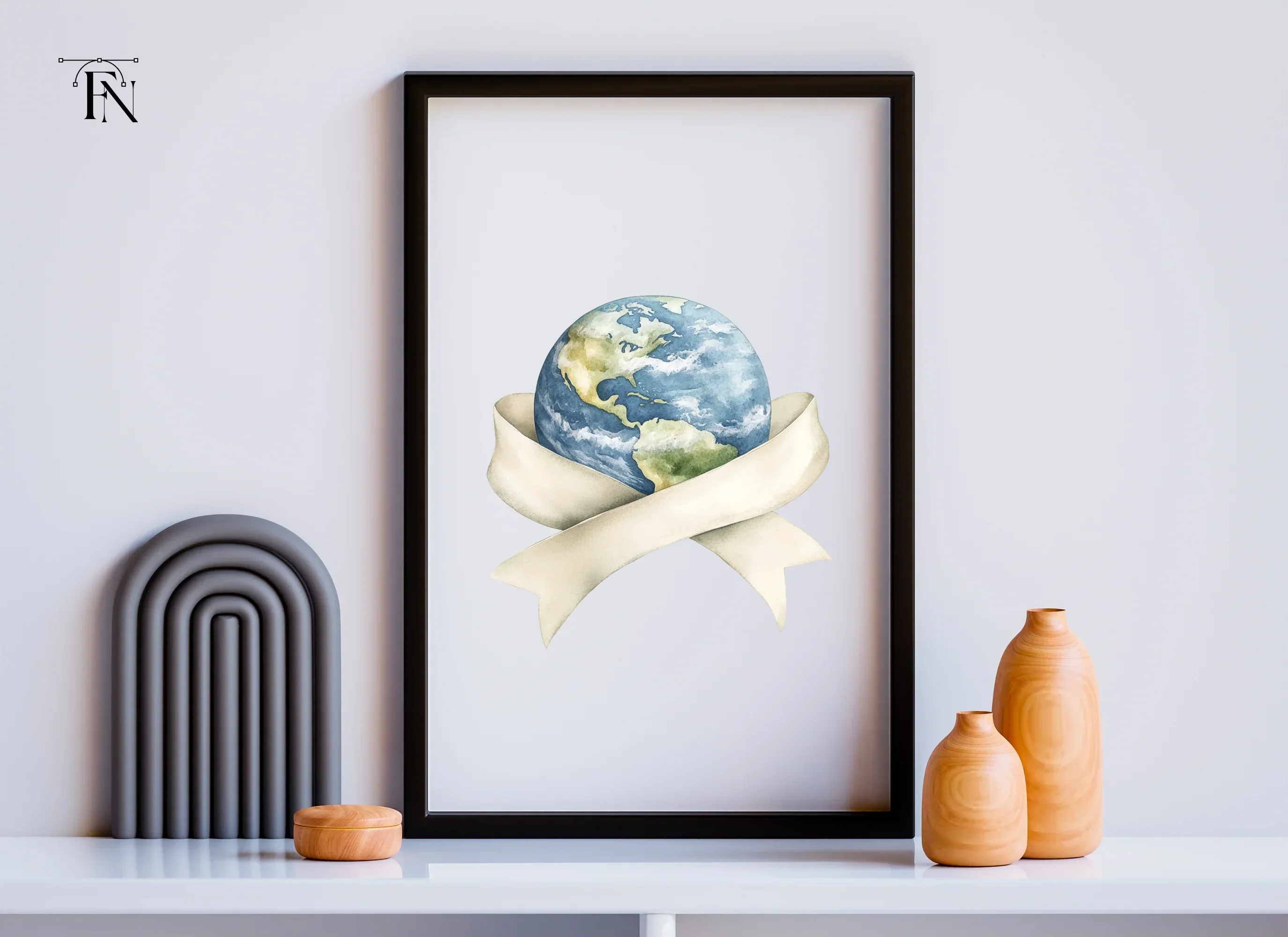 Earth Ribbons Clipart Bundle - Image 6