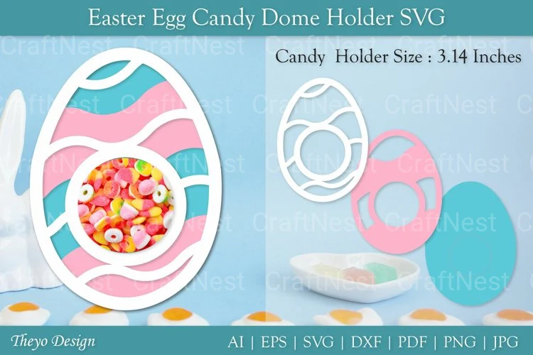 Easter Candy Dome Holder SVG Bundle