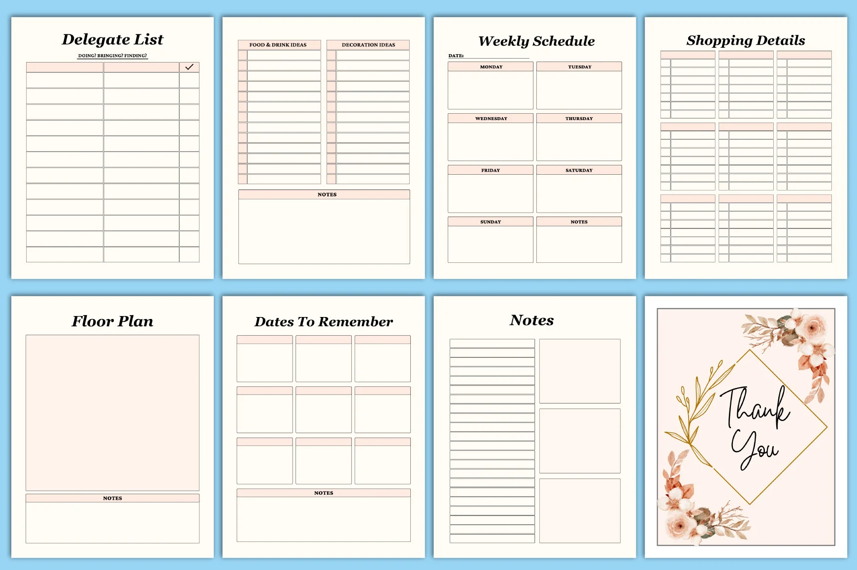 Editable Baby Shower Planner - Image 5