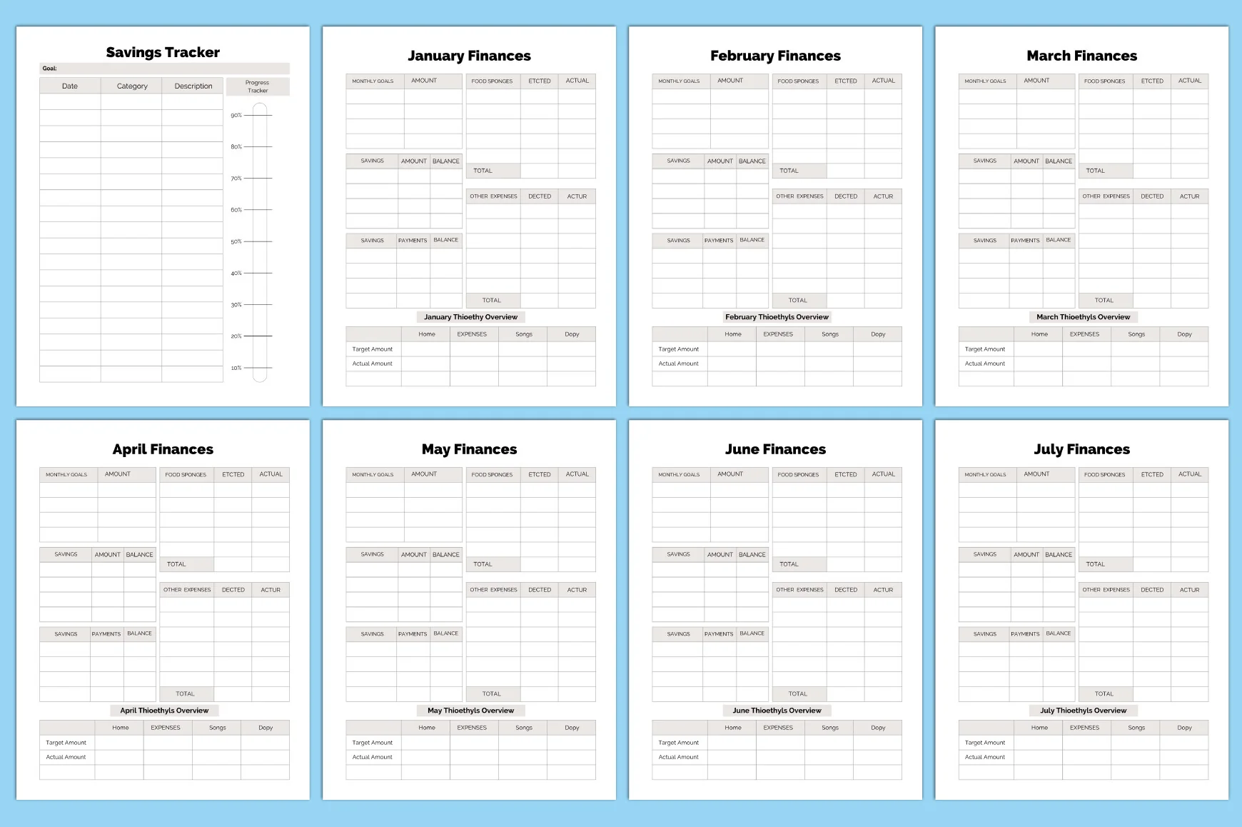 Editable Personal Finance Planner - Image 4