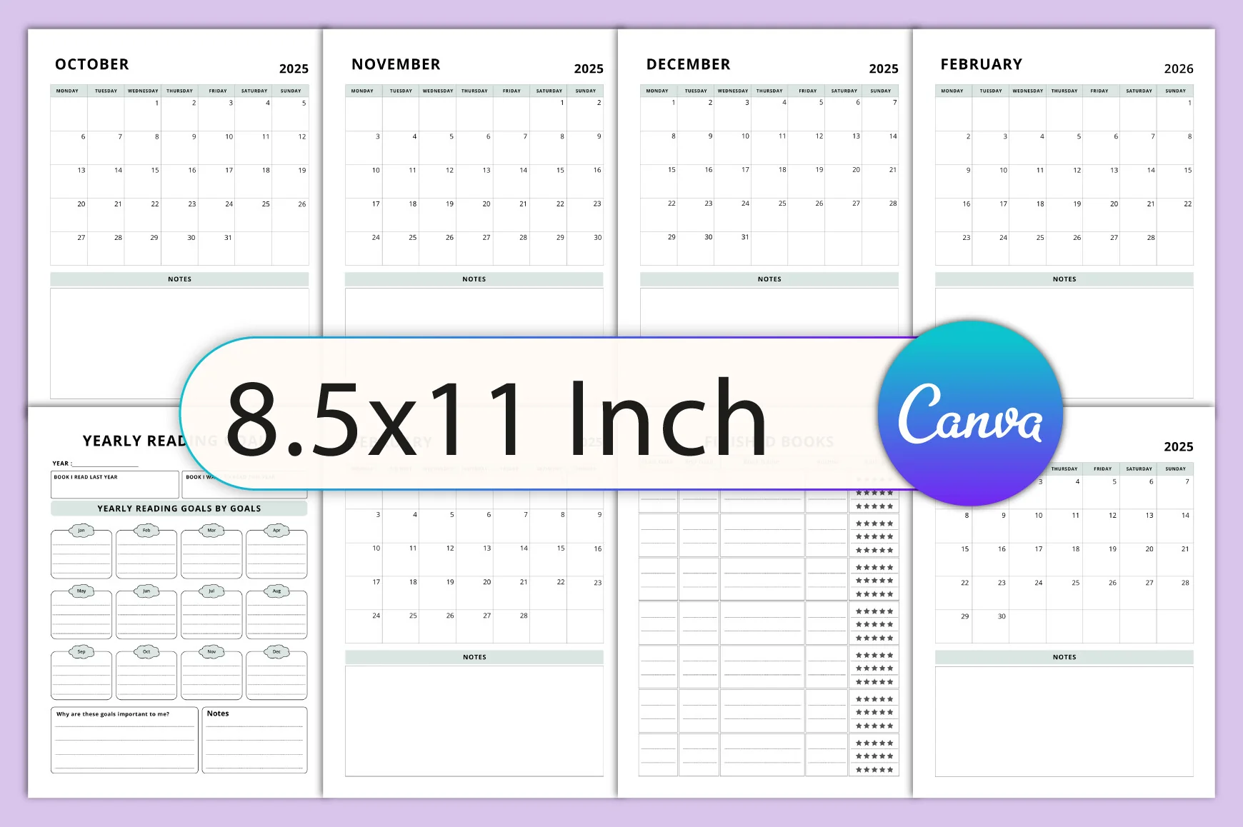 Editable Reading Planner - Image 2