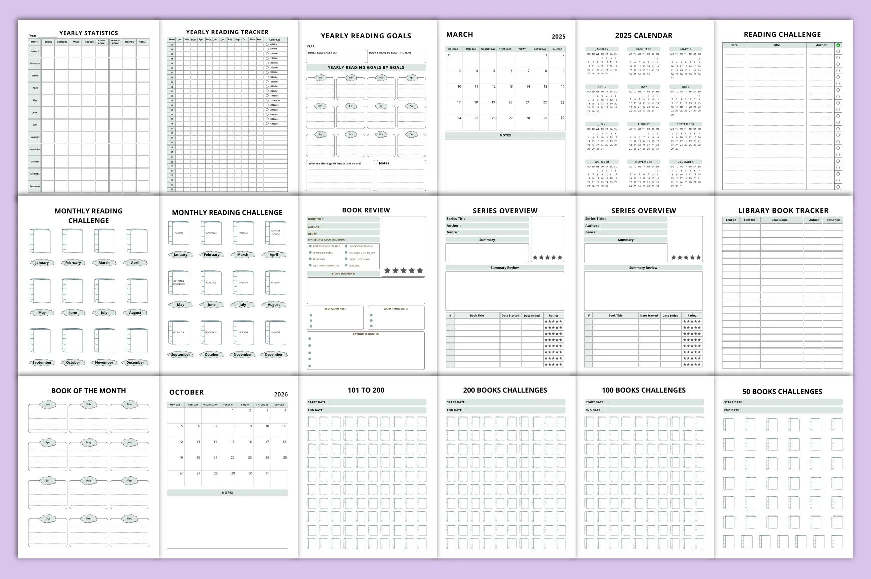 Editable Reading Planner - Image 3
