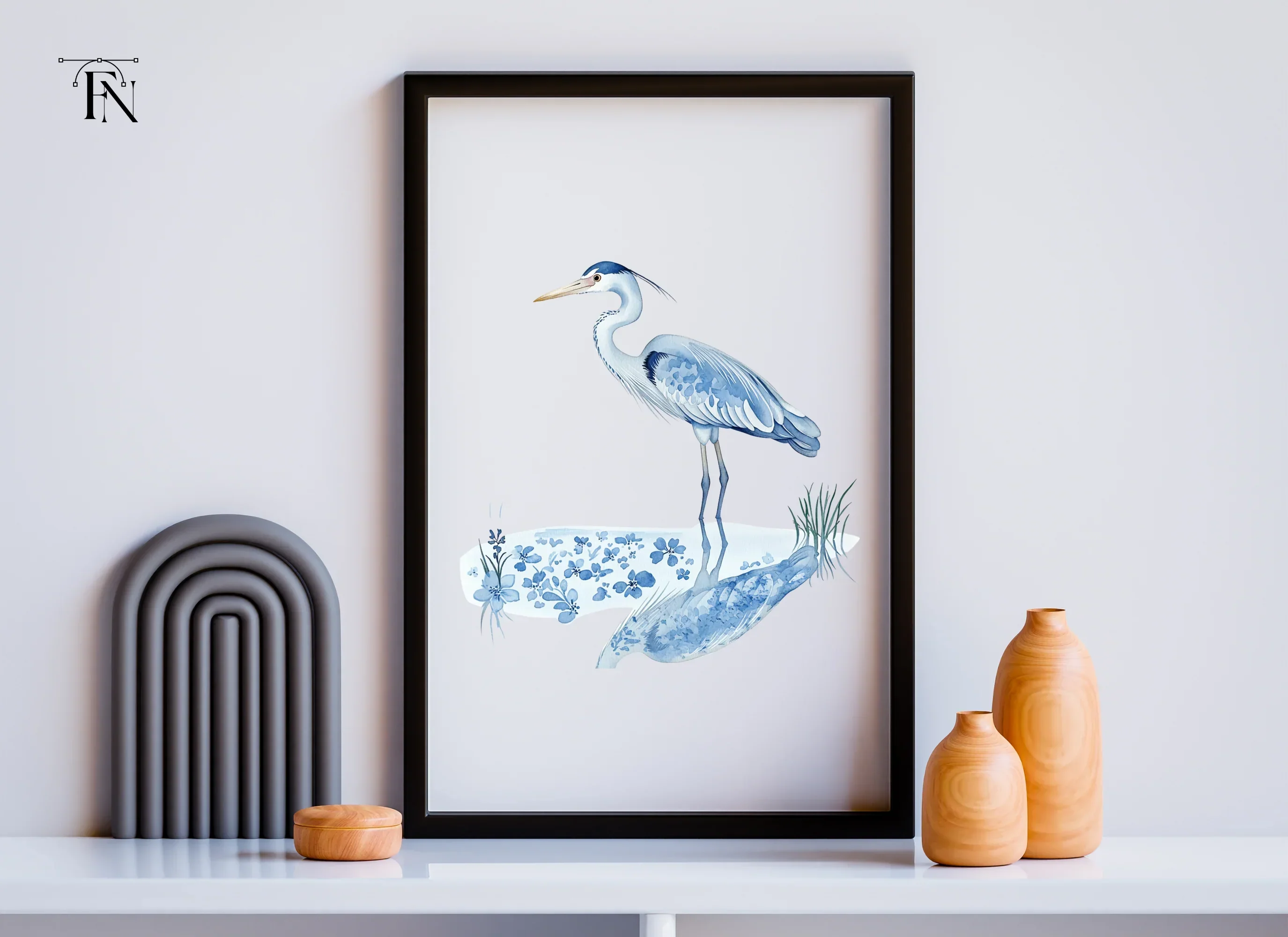 Elegant Blue Heron Clipart Bundle - Image 6