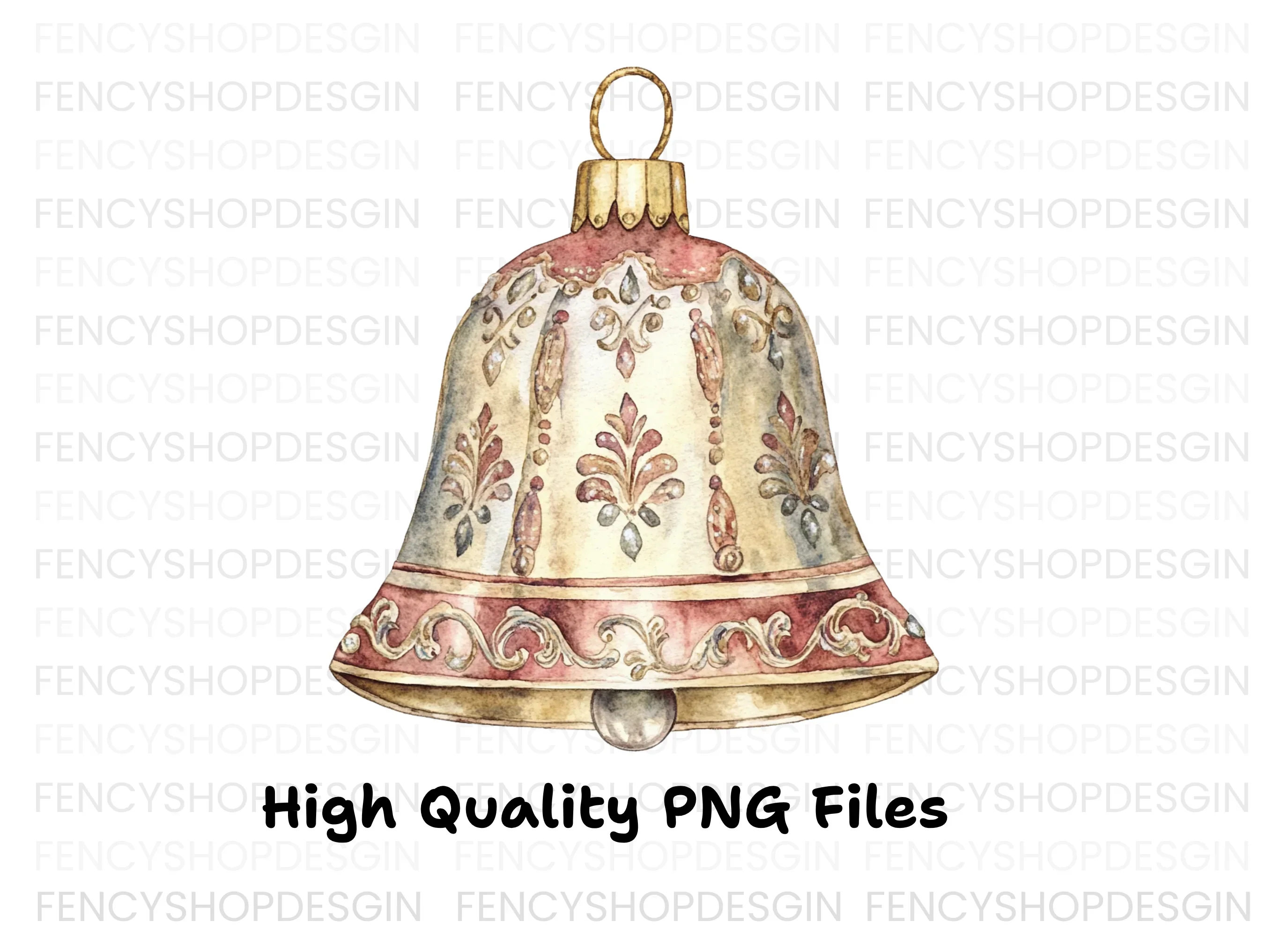 Elegant Christmas Bell Clipart Bundle - Image 3