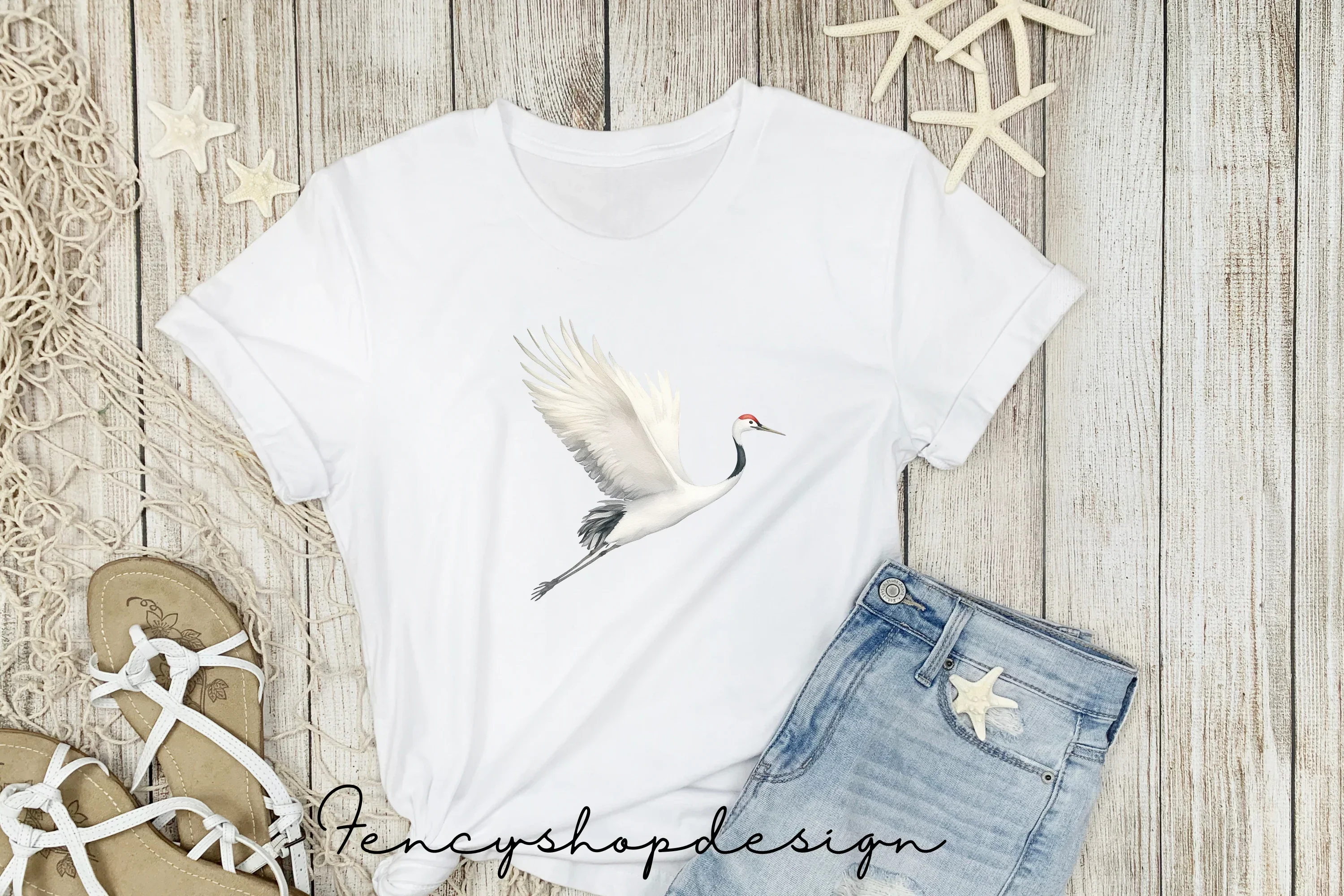 Elegant Crane Bird Clipart Bundle - Image 5