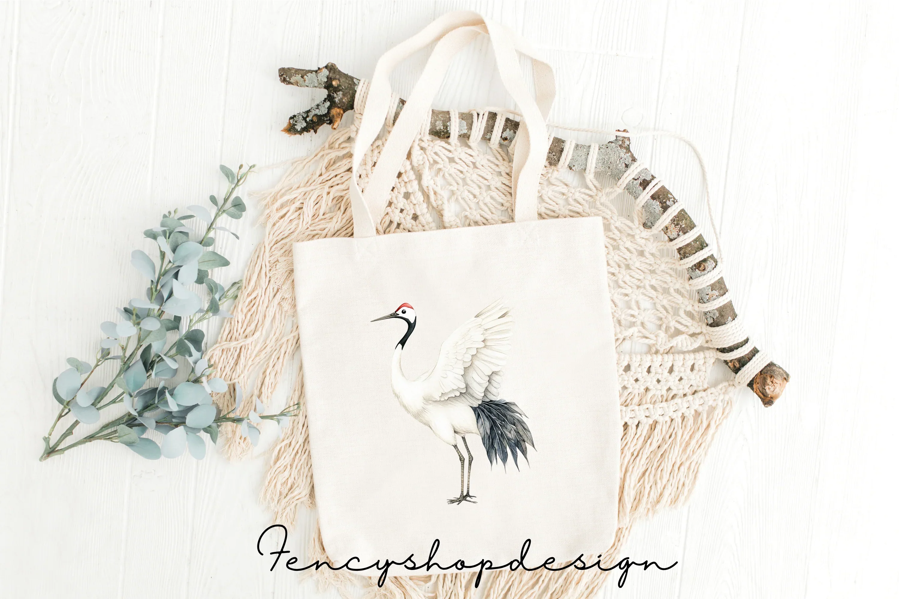 Elegant Crane Bird Clipart Bundle - Image 8