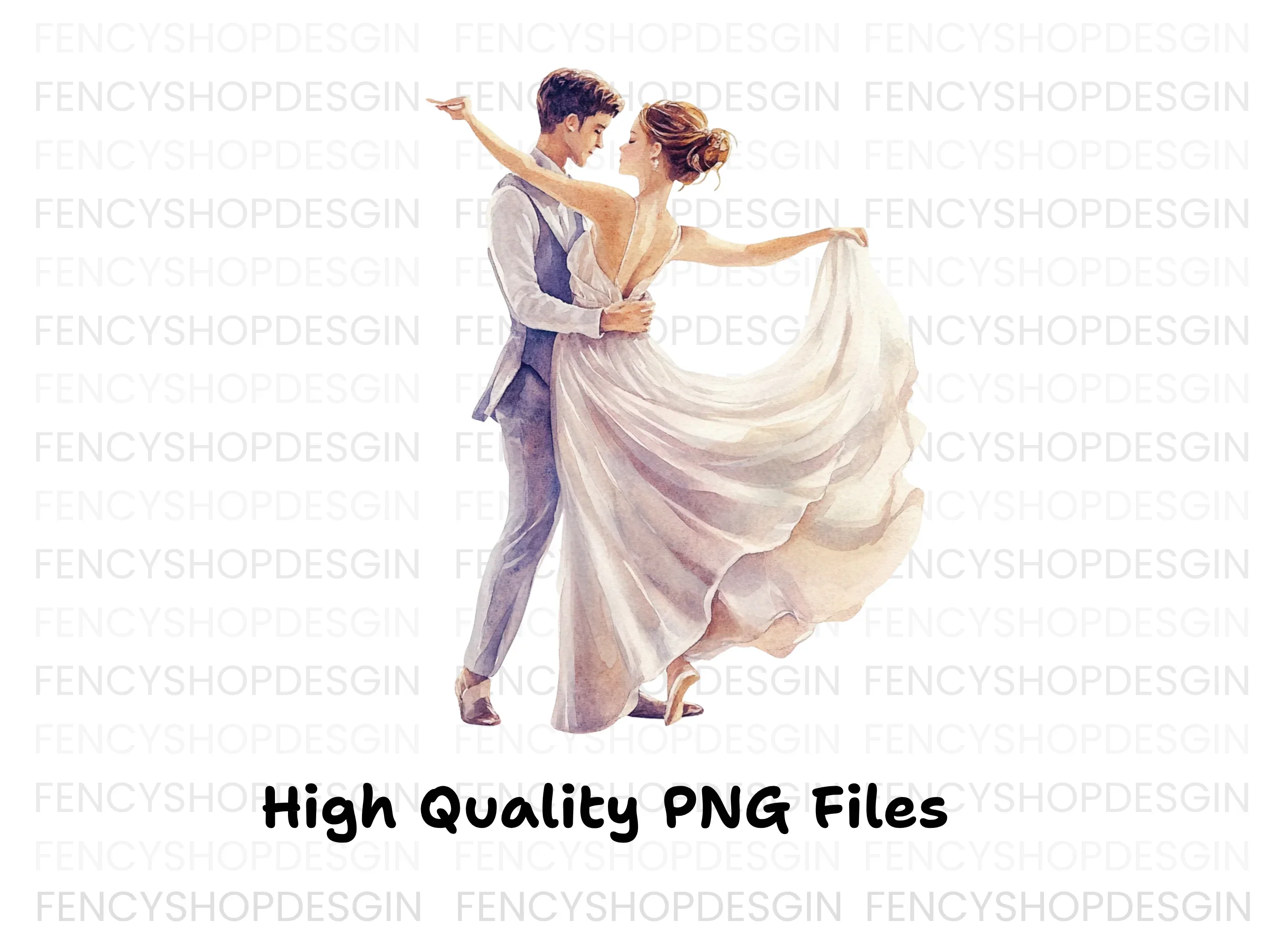 Elegant Dancing Couple Clipart Bundle - Image 3