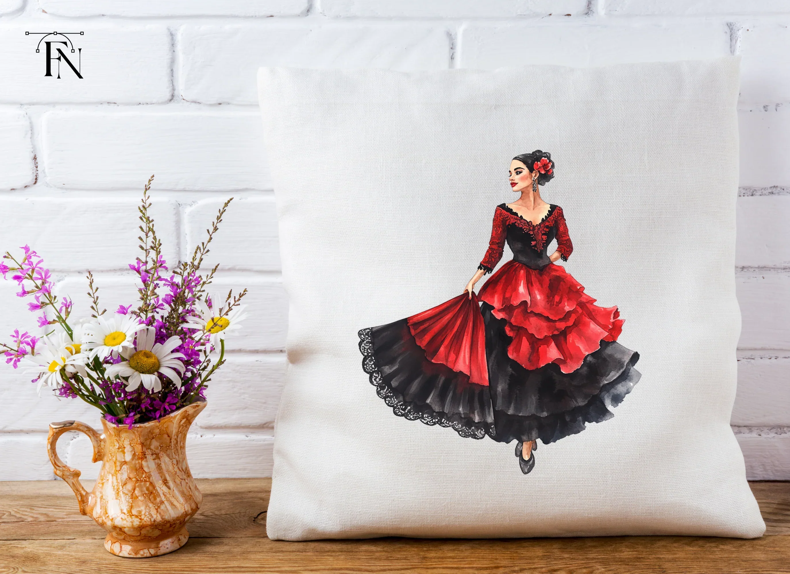 Elegant Flamenco Dancers Clipart Bundle - Image 3