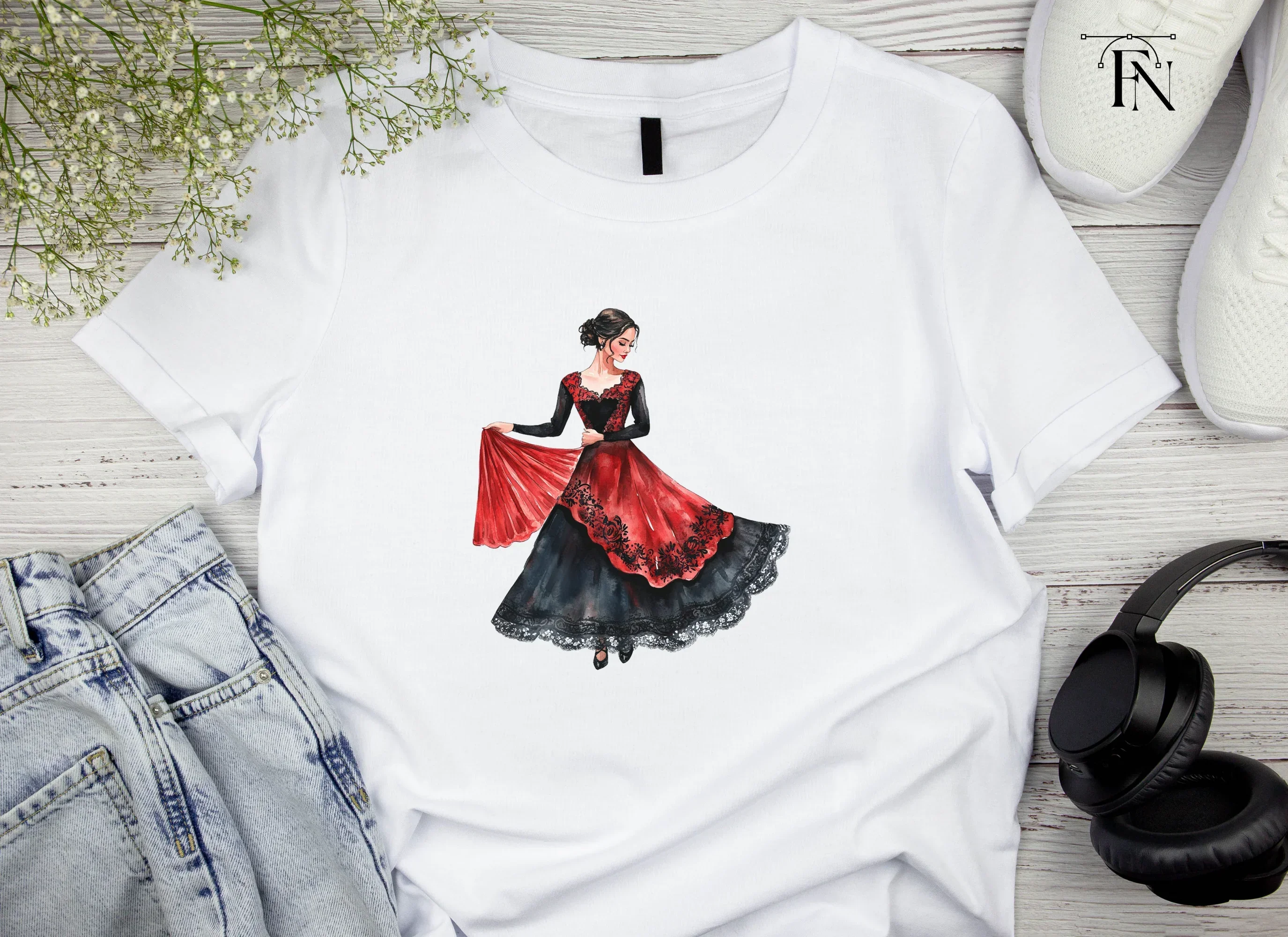Elegant Flamenco Dancers Clipart Bundle - Image 5