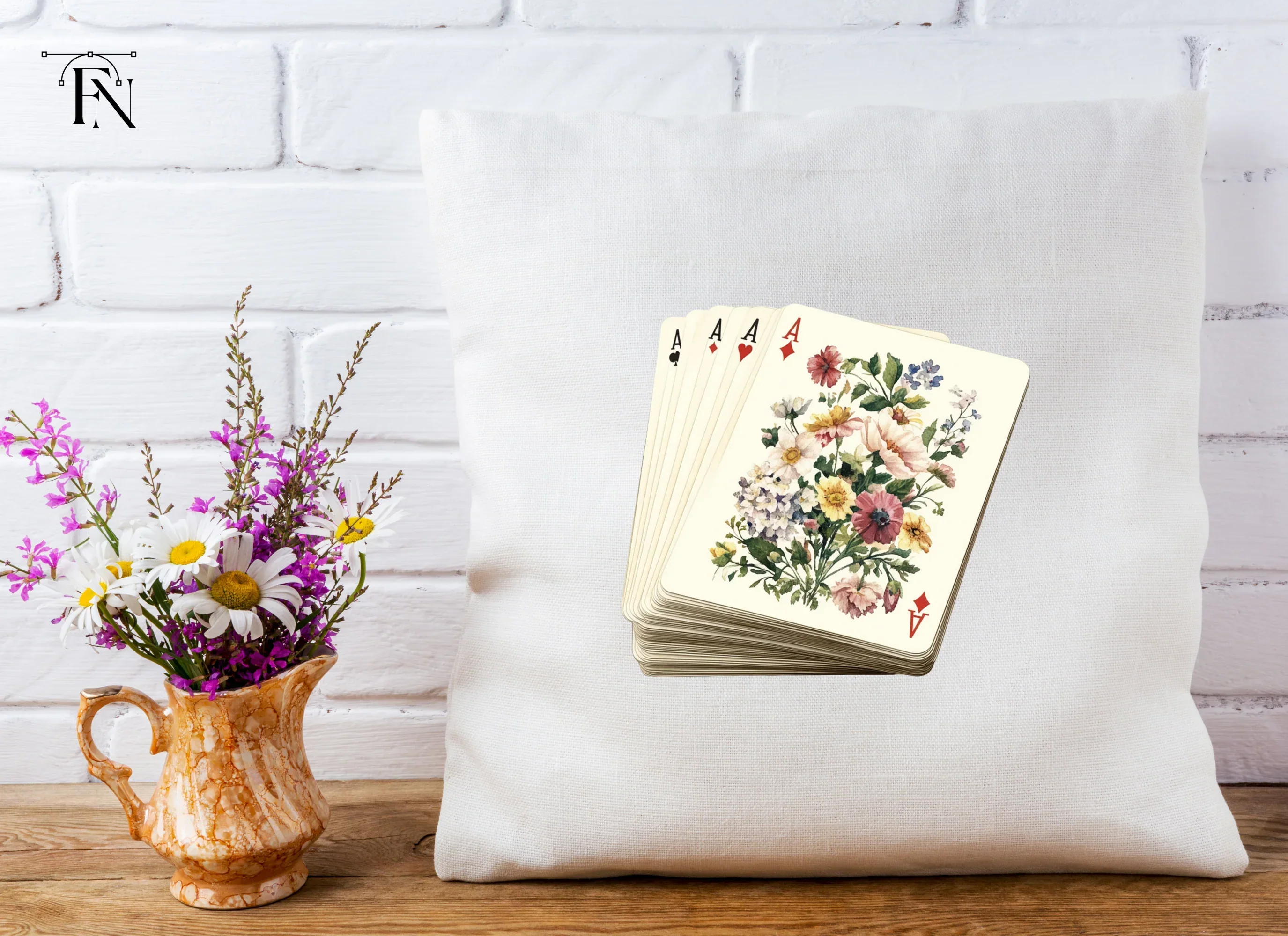 Elegant Floral Playing Cards Clipart Bundle - Image 5