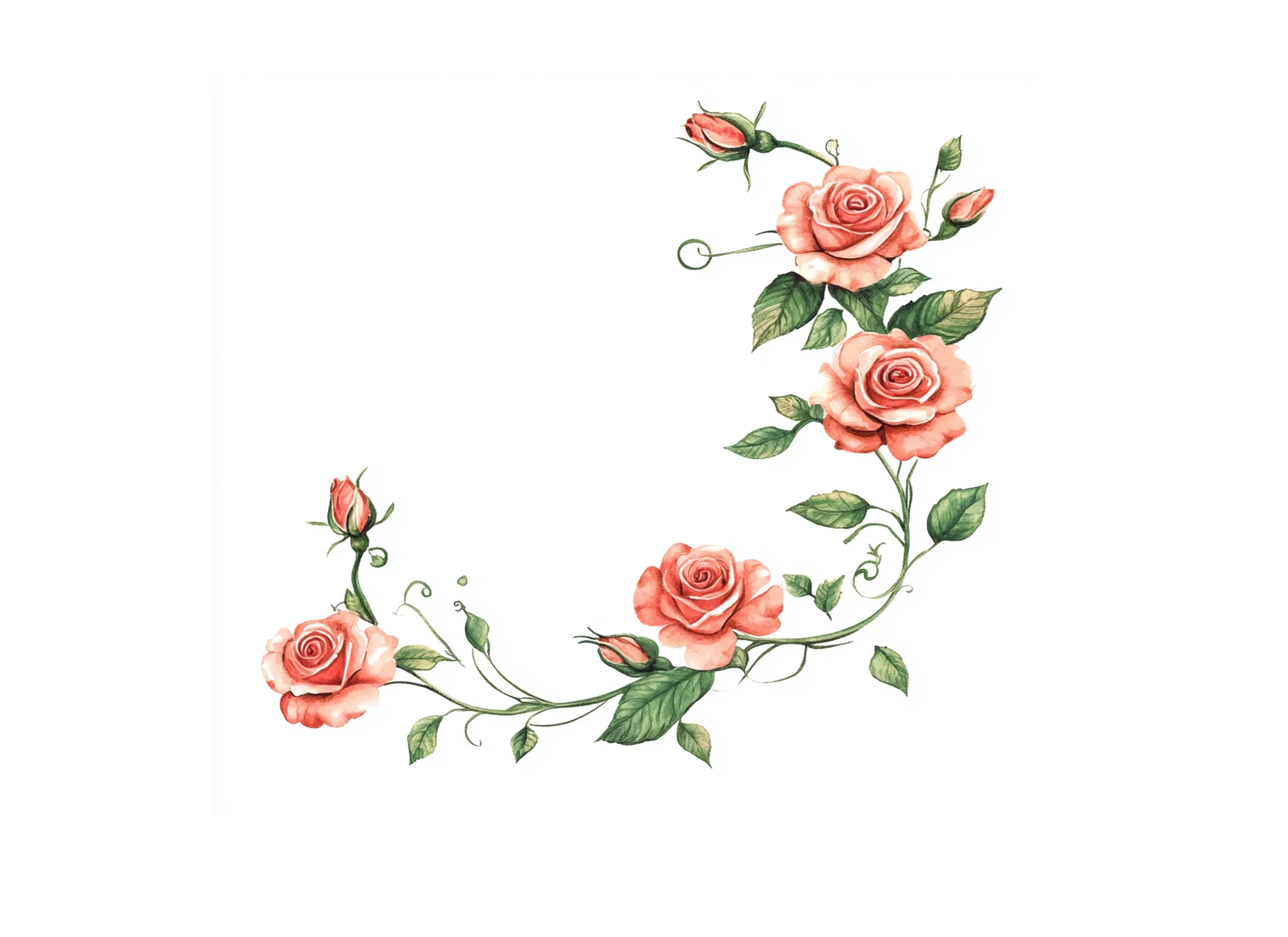 Elegant Floral Swirls Clipart Bundle - Image 2